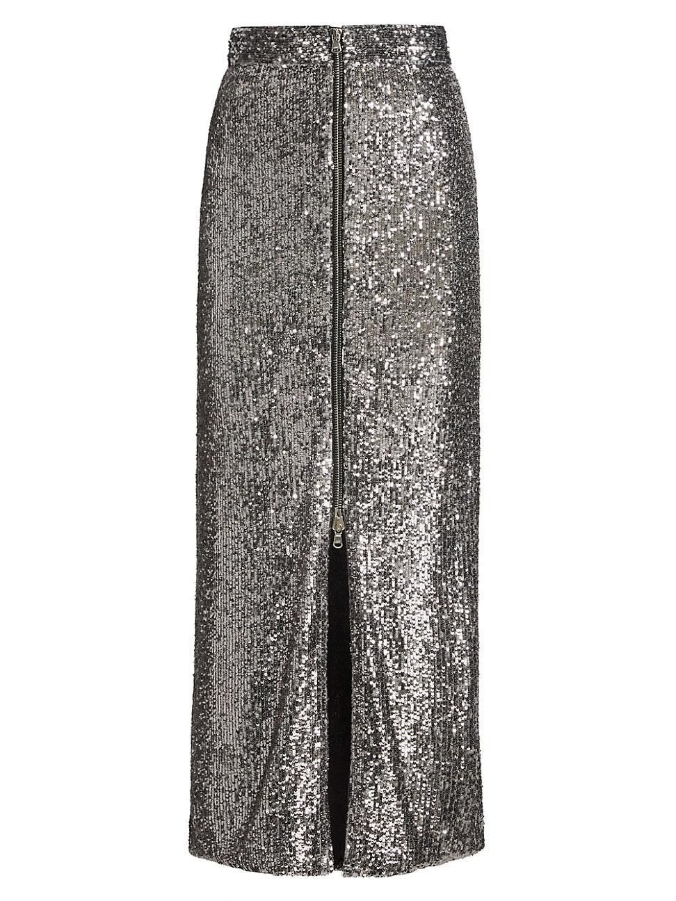 Womens Rhea Sequined Maxi Skirt Product Image
