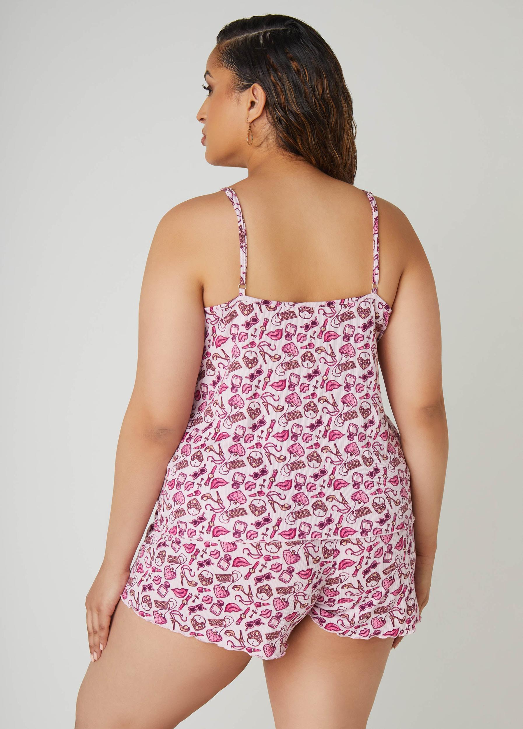 YMI Printed Ribbed Shorts Set Product Image