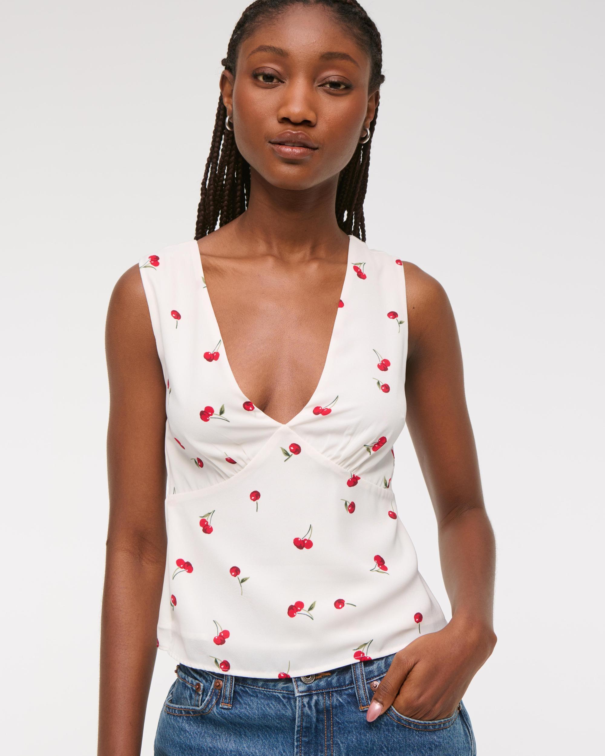 Tie-Back V-Neck Top Product Image