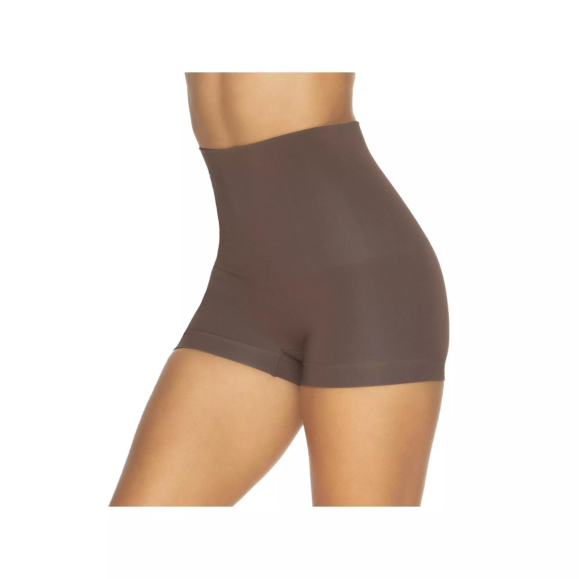 Women's Jezebel Fusion Waist Firm Control Shaping Boyshort 710161, Size: XL, Brown Cca Product Image