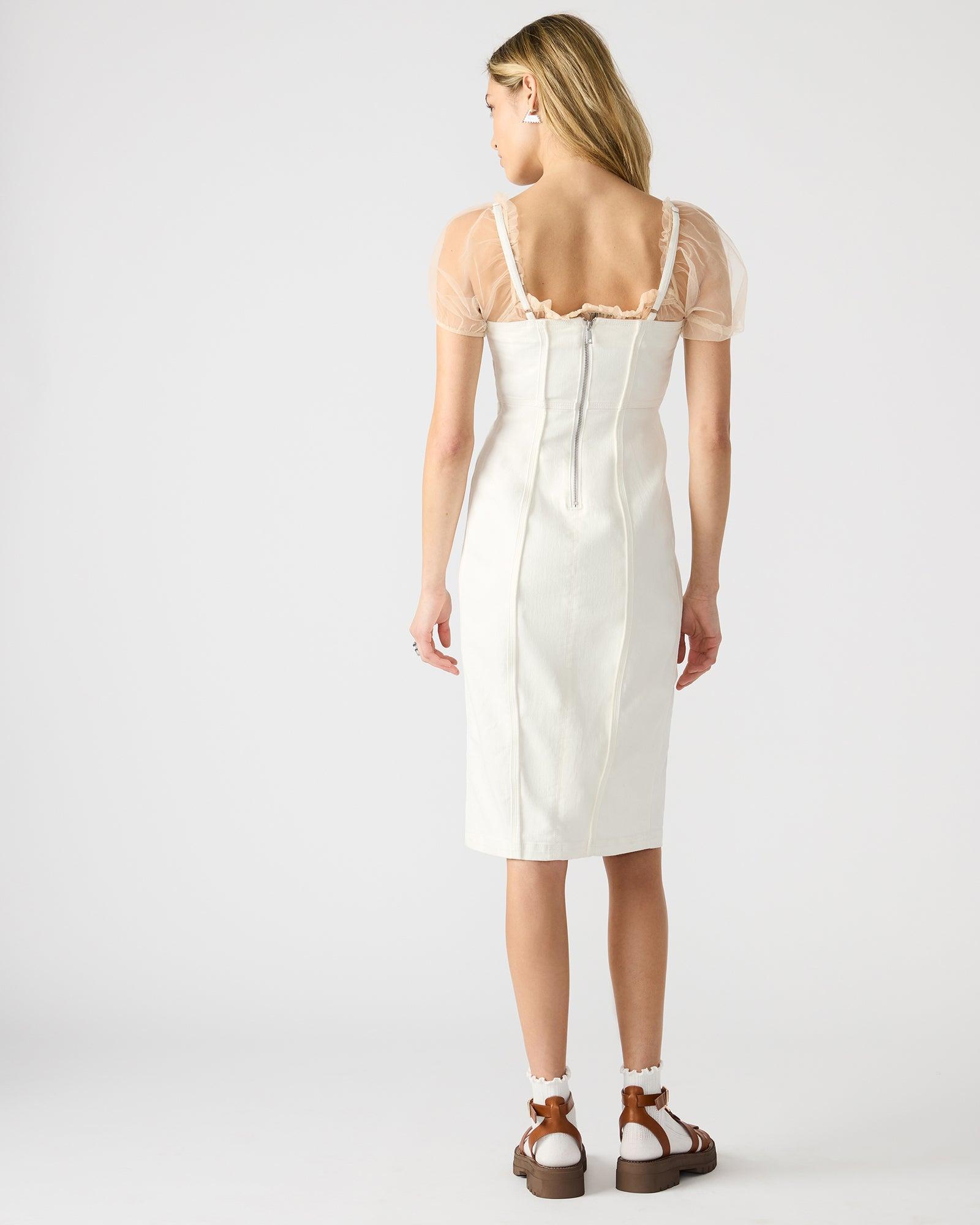 GISELLE DENIM DRESS WHITE Female Product Image