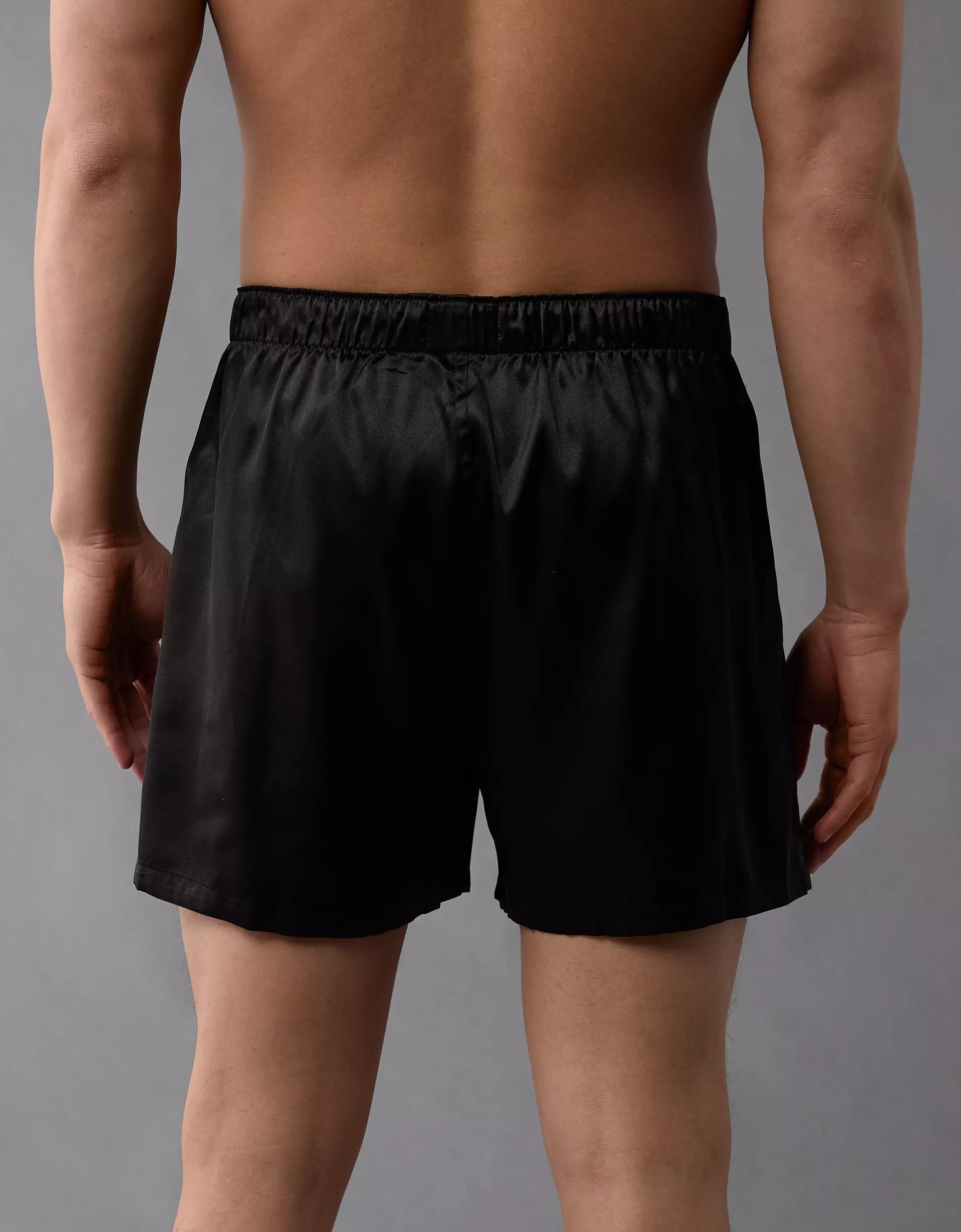 AEO Men's Solid Satin Pocket Boxer Short Product Image