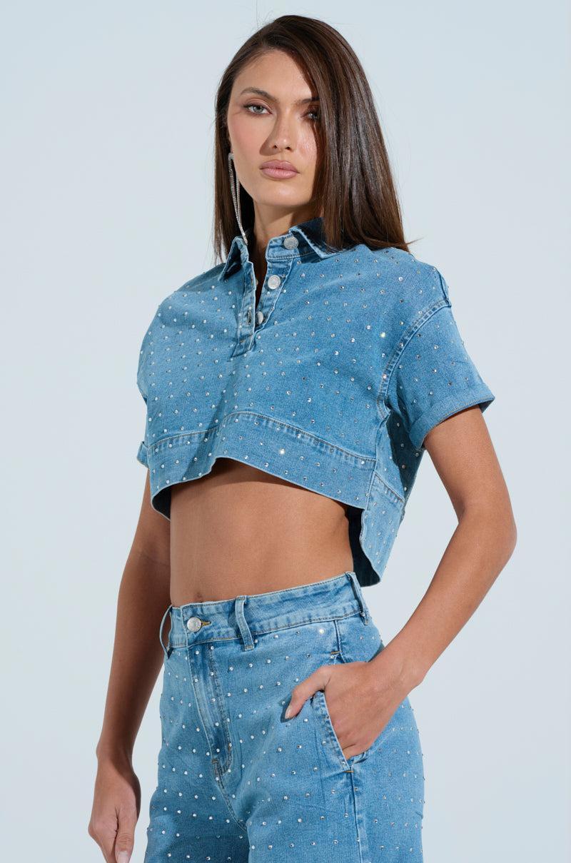 IT'S GIVING BUTTON DOWN TOP Product Image