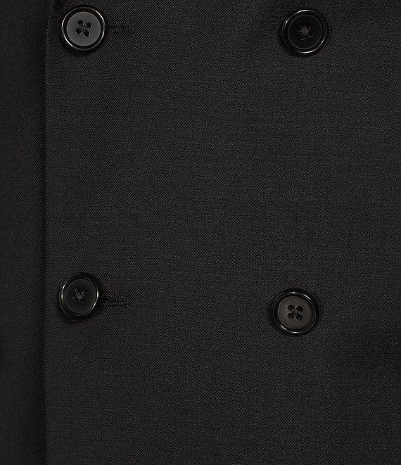 Hickey Freeman Classic Fit Flat Front Double-Breasted Solid Pattern 2-Piece Suit Product Image