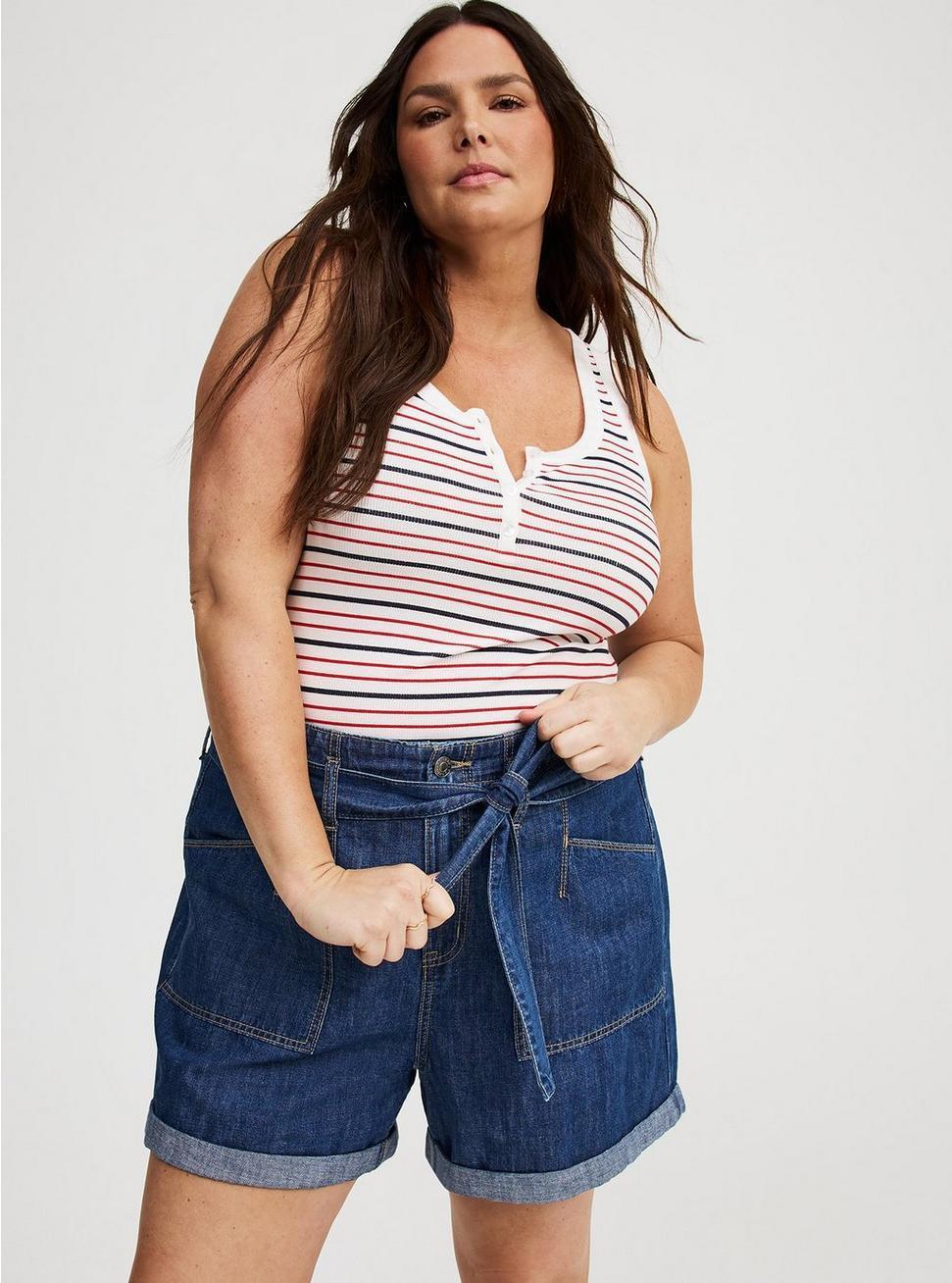 Baggy High-Rise Tie-Belt Short Product Image