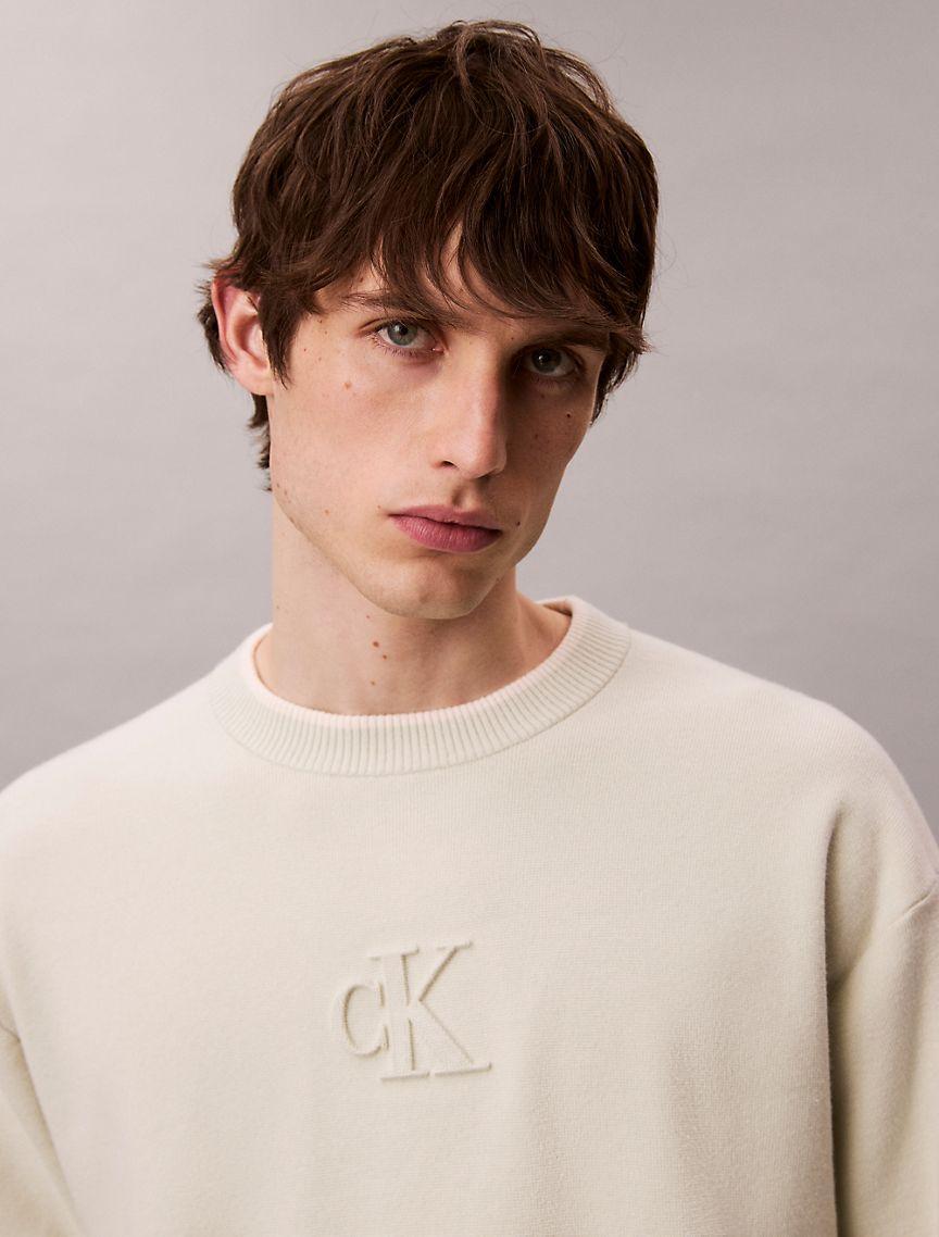 Relaxed Fit Standard Logo Terry Crewneck Sweatshirt Product Image