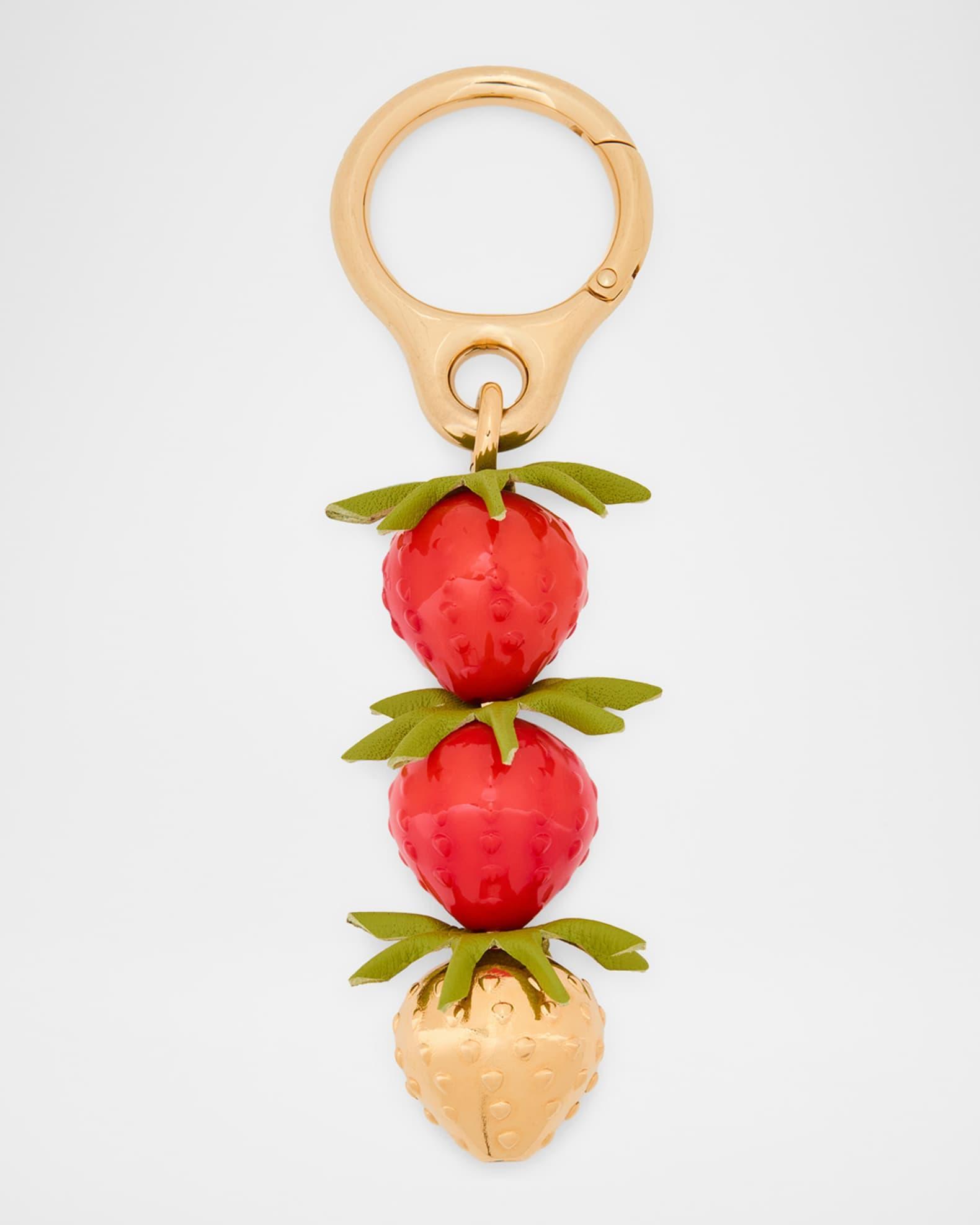 Strawberry Bag Charm in Acetate and Brass Product Image
