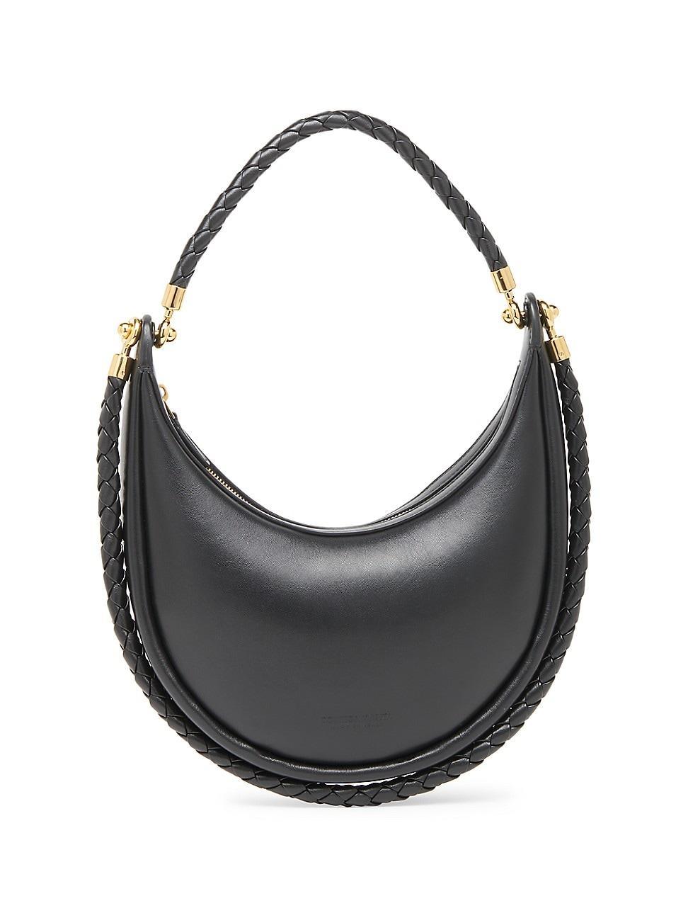 Womens Hula Hoop Leather Hobo Bag Product Image