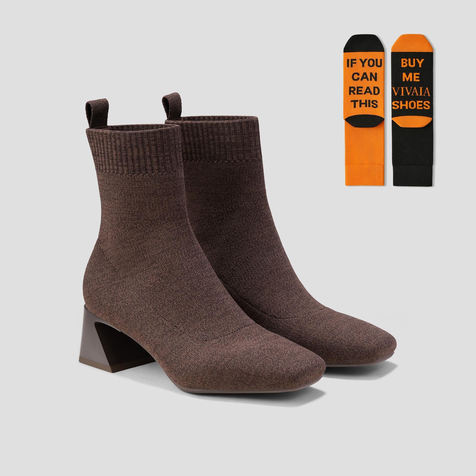 Square-Toe Water-Repellent Heeled Boots (Rafaella) Product Image