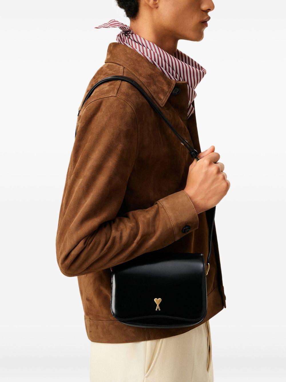 heart-motif leather shoulder bag Product Image