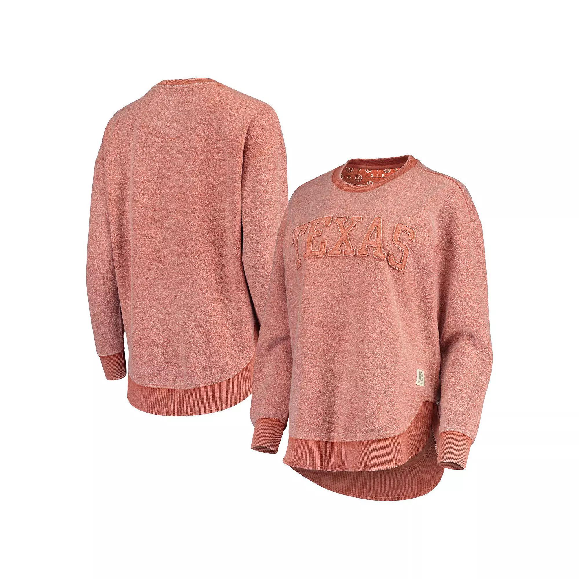 Womens Pressbox Texas Orange Texas Longhorns Ponchoville Pullover Sweatshirt Product Image
