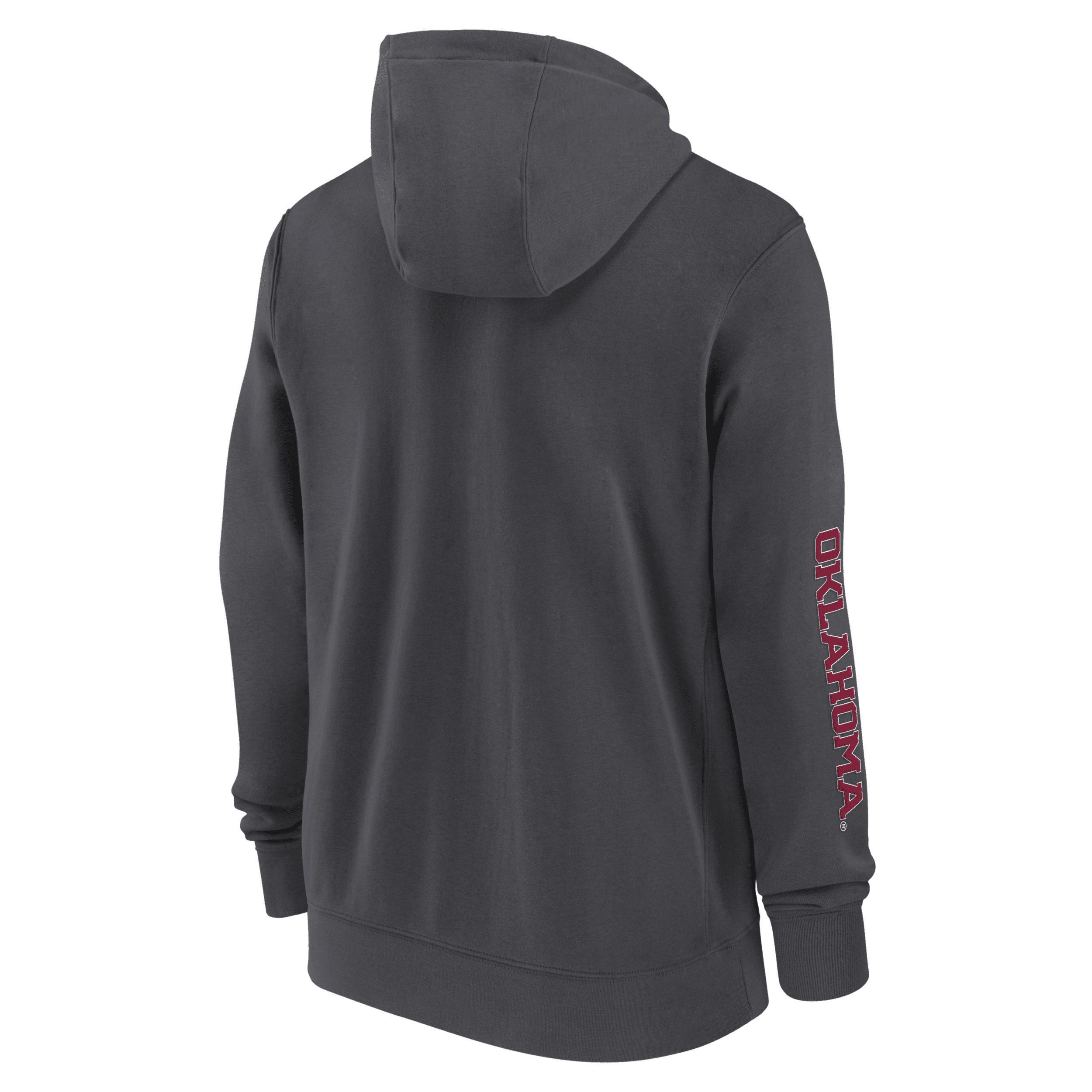 Men's Oklahoma Sooners Sideline Team Issue Jordan College Full-Zip Hoodie Product Image