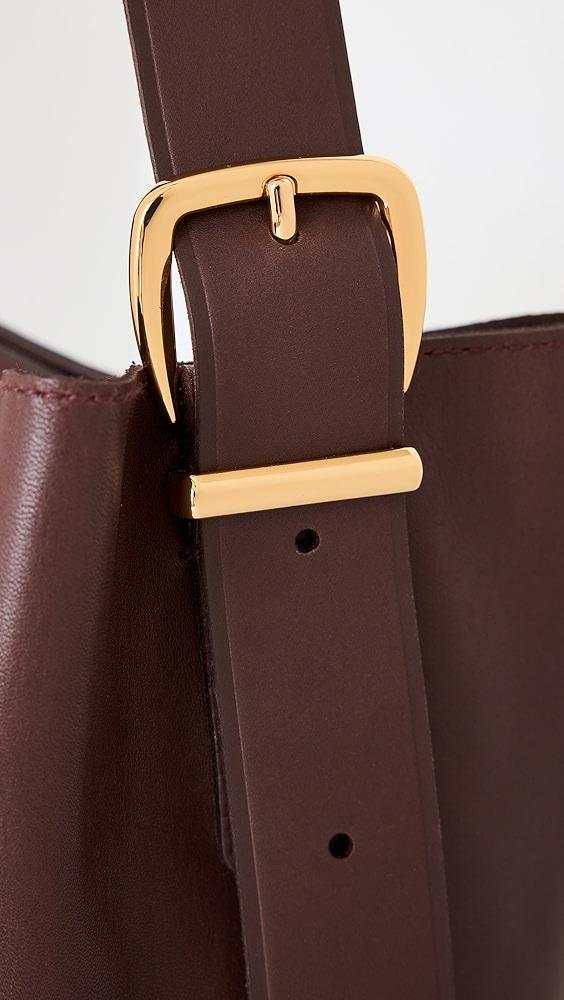 Madewell The Essential Bucket Tote in Leather Chocolate Raisin Leather One Size Product Image