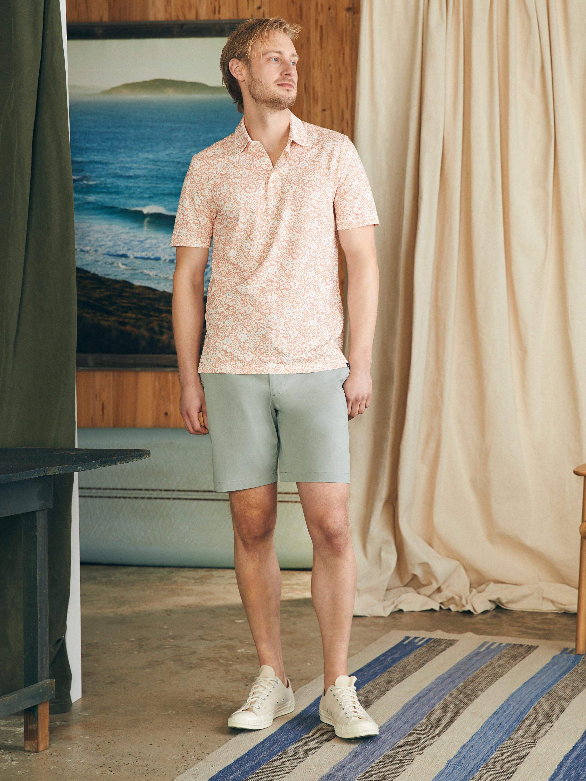 Short-Sleeve Movement™ Pique Polo - Hilo Rose Floral Print Male Product Image