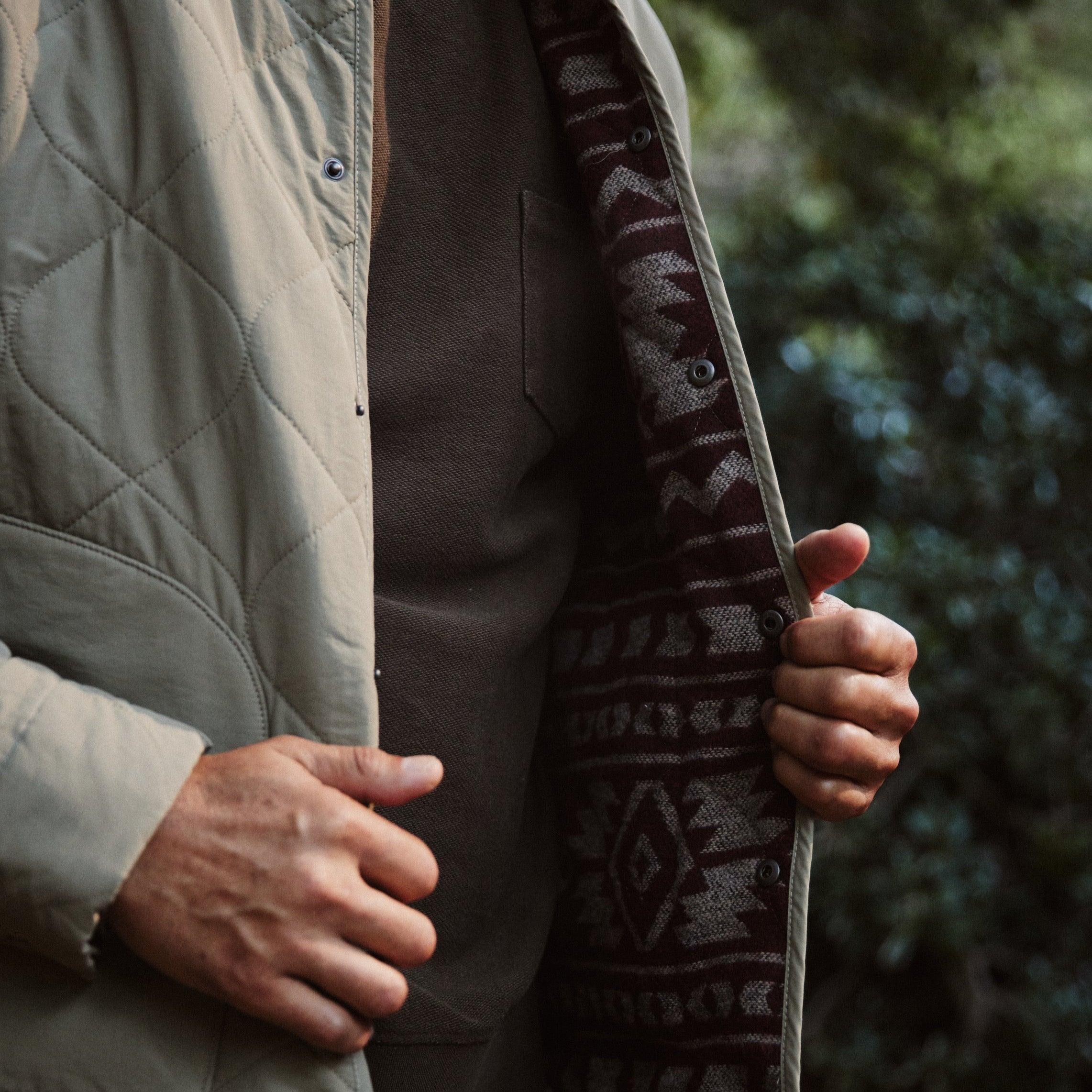 New Daines Quilted Bomber - Dusty Olive Product Image