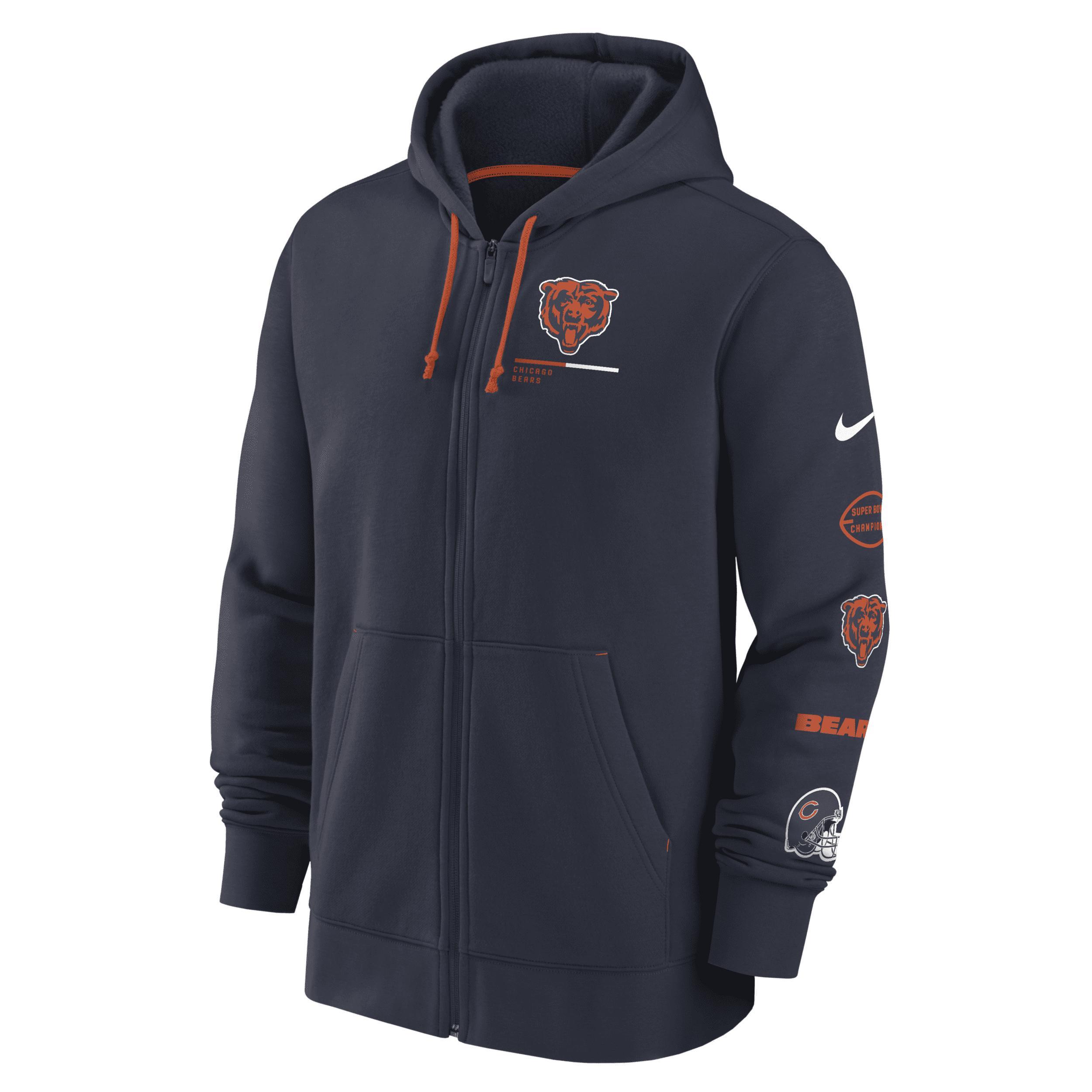 Mens Nike New England Patriots Surrey Full-Zip Hoodie Blue Product Image