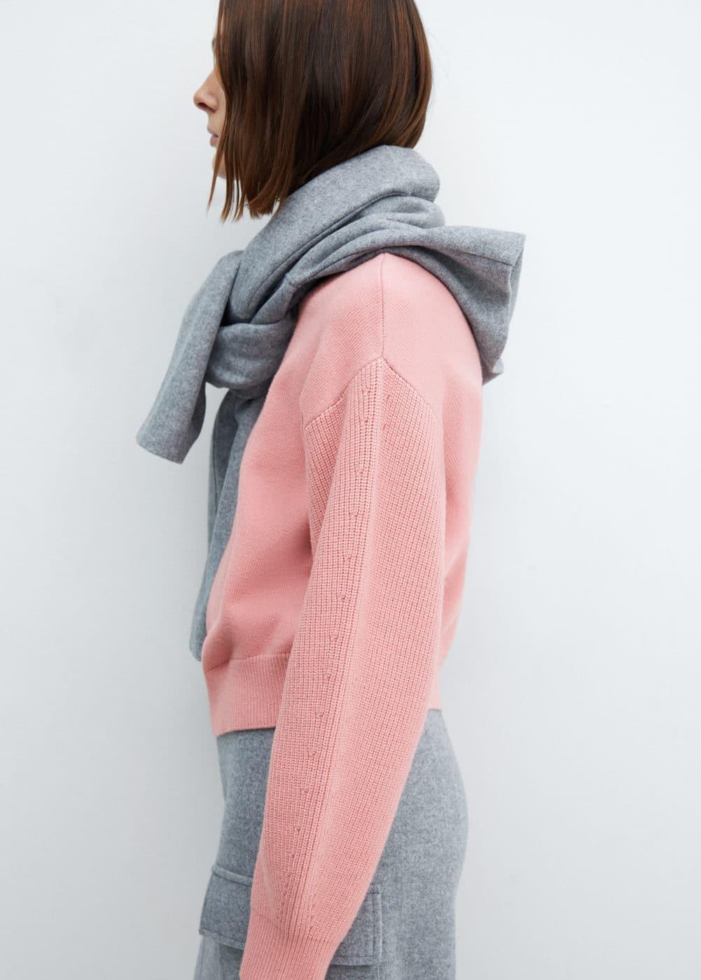 Mango Womens Round-Neck Knitted Sweater Product Image