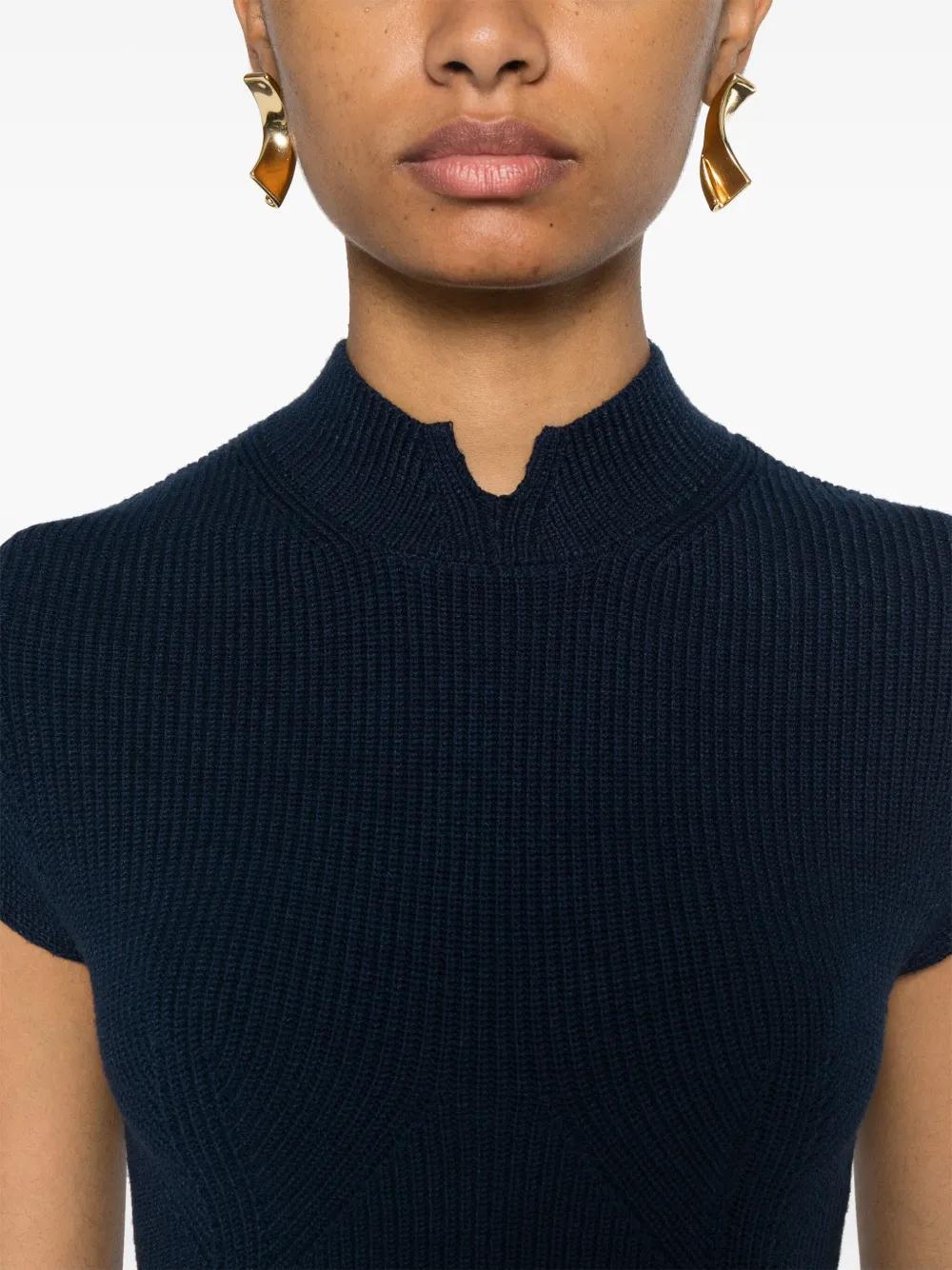logo plaque knitted top Product Image
