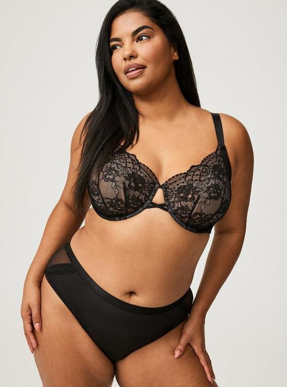 Full Coverage Unlined Lace Bra Product Image
