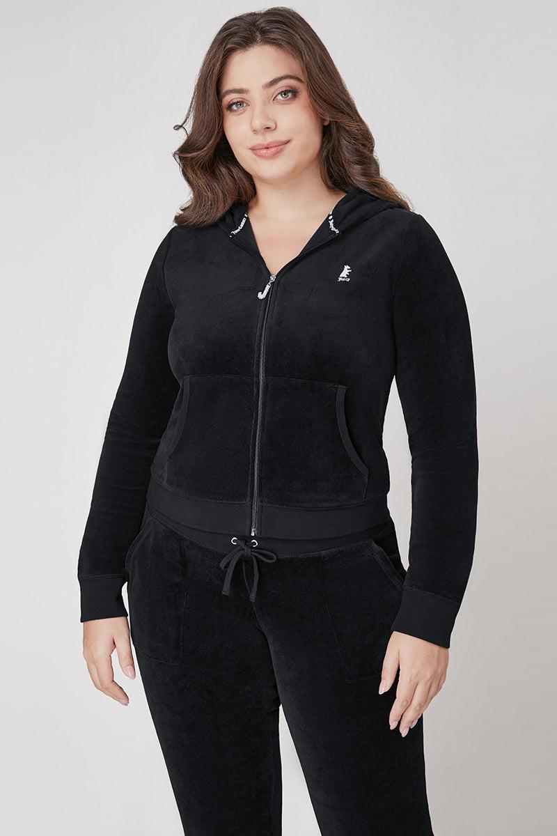 Plus-Size Scottie Cotton Velour Hoodie Product Image