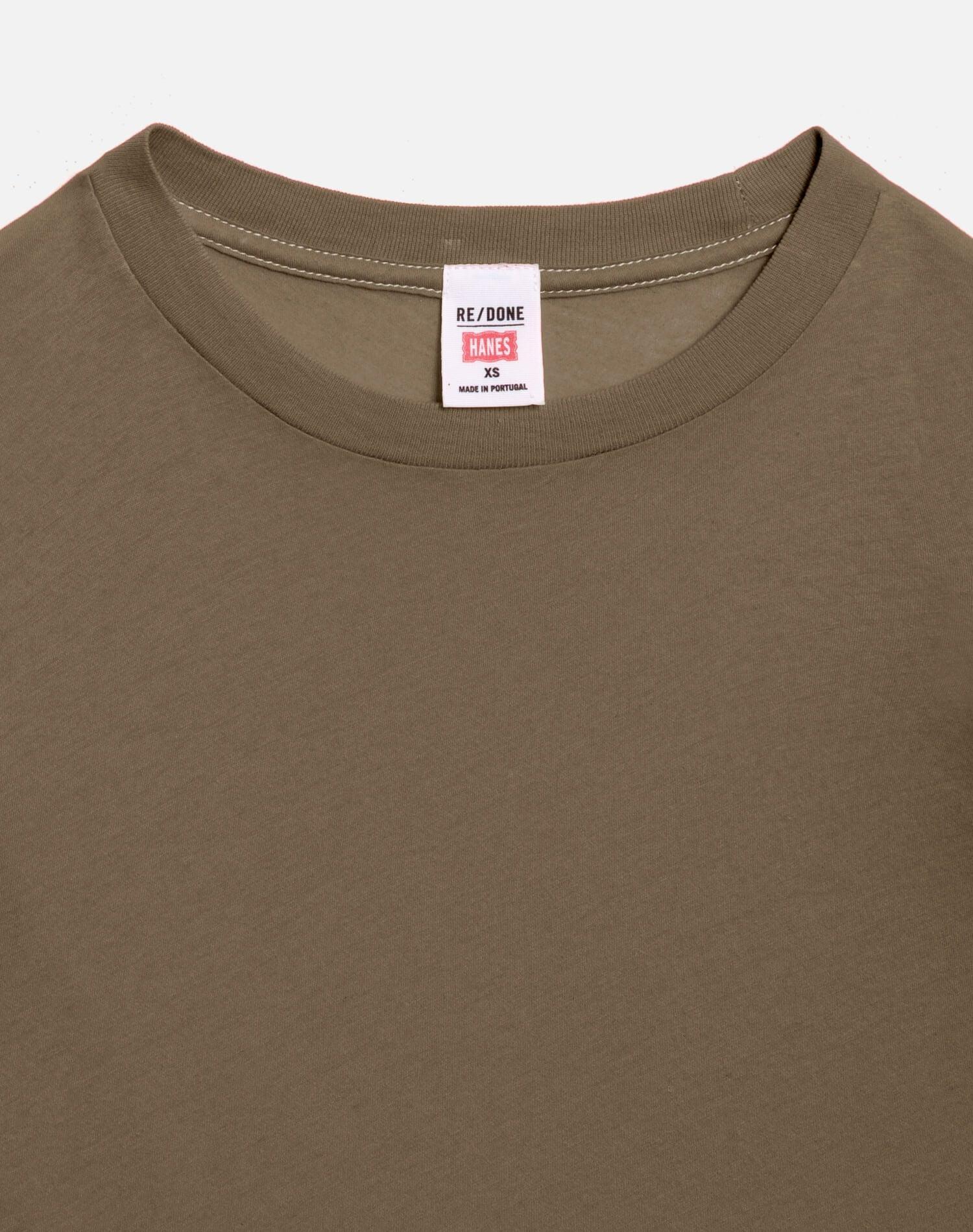 Hanes Sheer Long Sleeve Tee - Cypress With White Product Image
