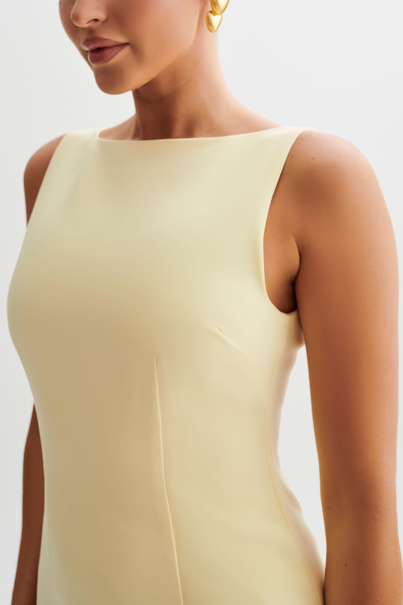Angela Suiting Mini Dress - Lemon Product Image