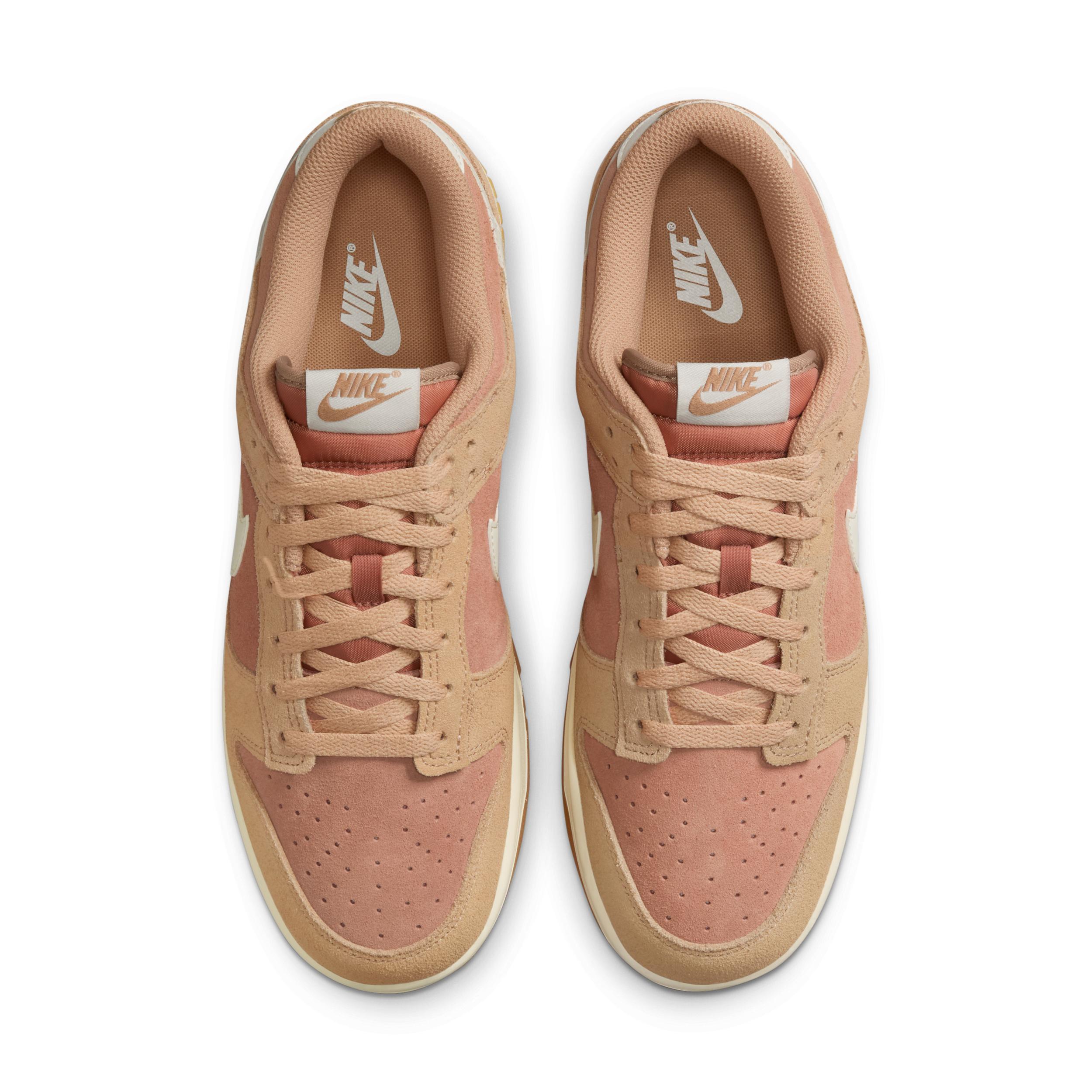 Nike Mens Dunk Low Retro SE Casual Shoes in Pale Ivory/White/Light Orewood Brown Product Image