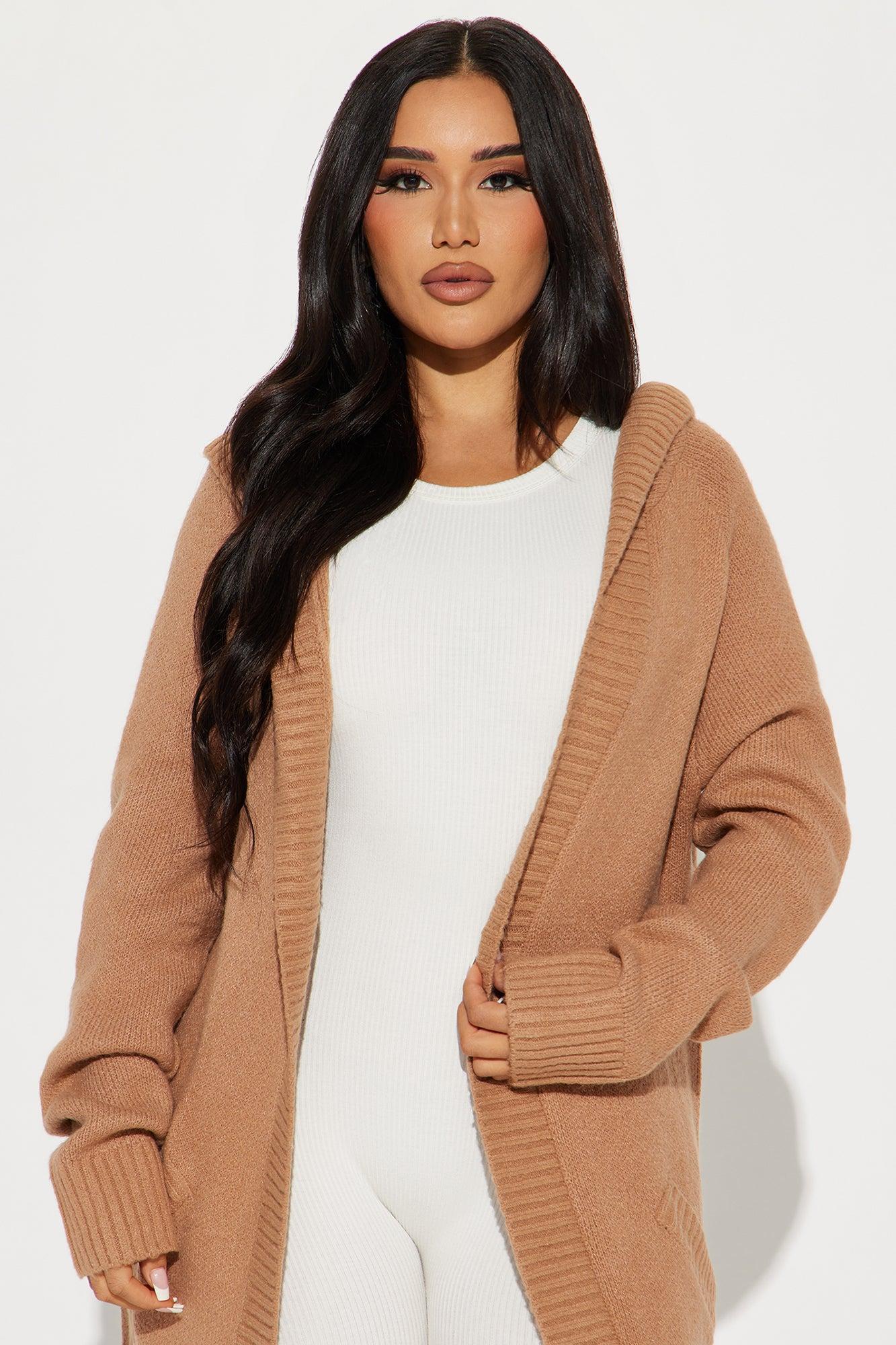 Dangerously Beautiful Solid Cardigan - Taupe Product Image