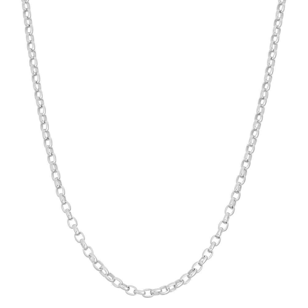 Jordan Blue Sterling Silver Adjustable Rolo Chain Necklace, Women's, Size: 22", Grey Product Image