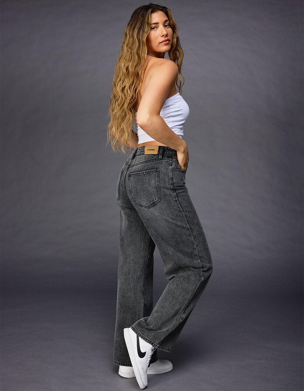 RSQ Womens High Rise Baggy Jeans - MEDIUM WASH Product Image