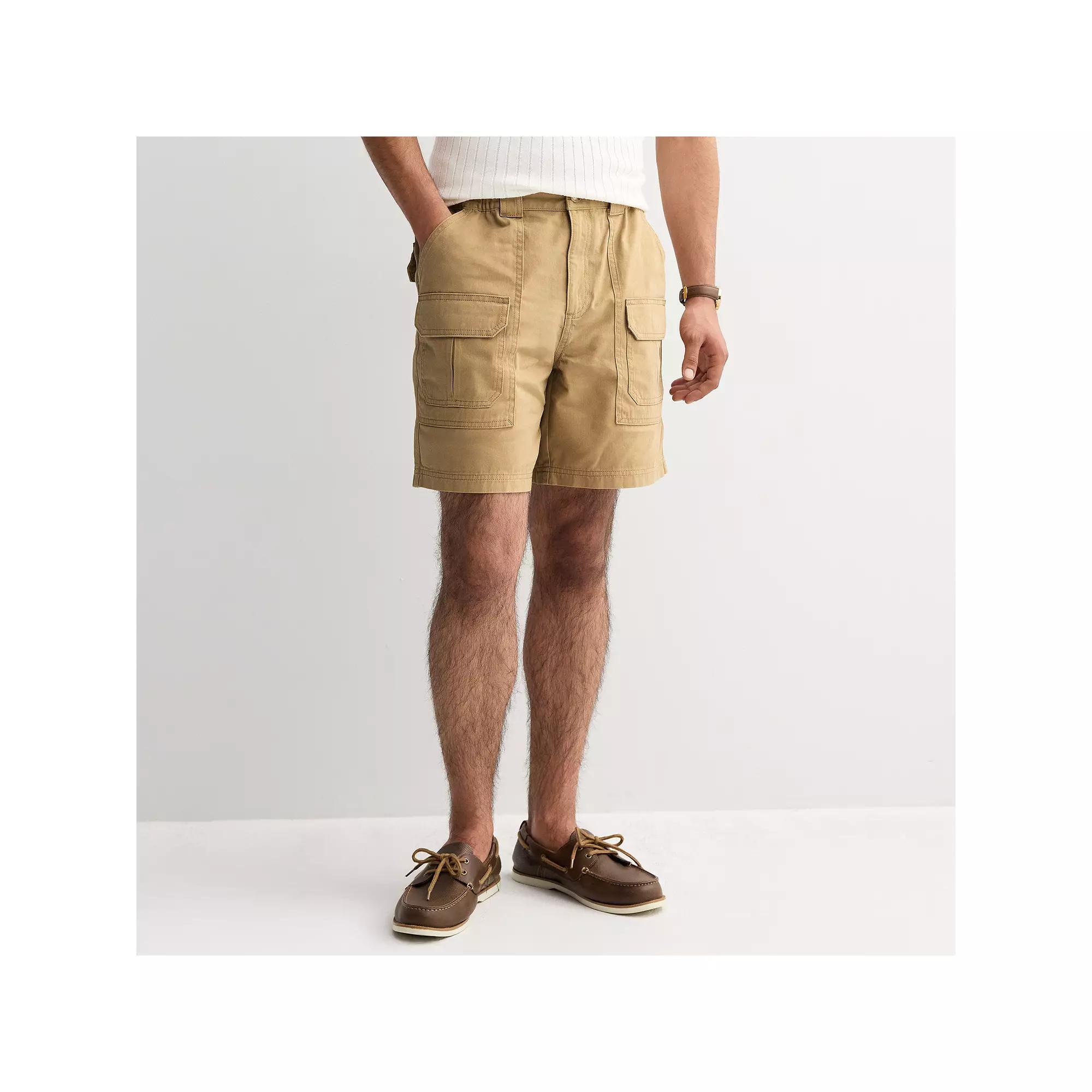 Men's Croft & Barrow® 7.5-in. Side Elastic Cargo Shorts, Size: 42 7.5 IN, Green Product Image