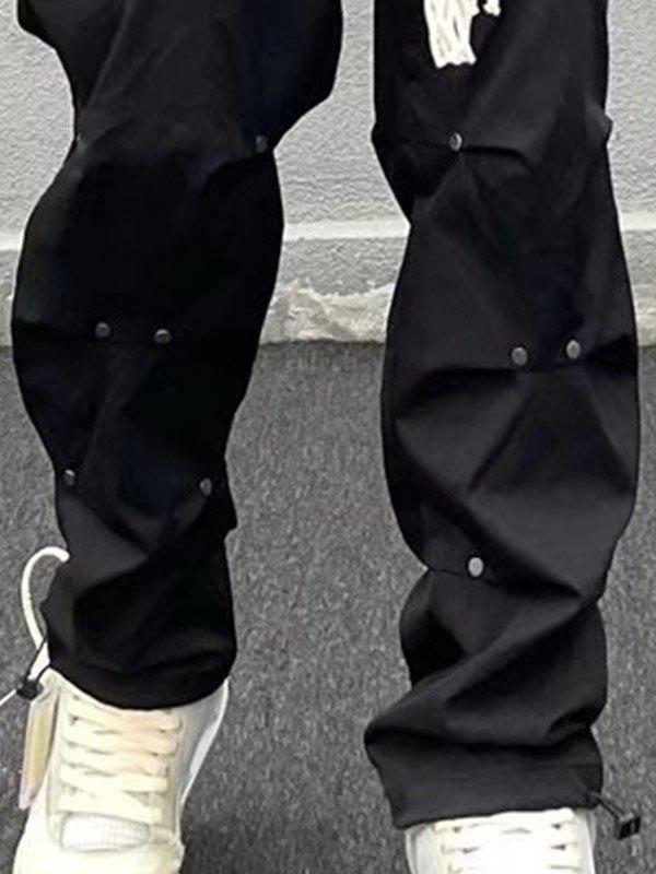 Men's Button Embellished Casual Pants Product Image