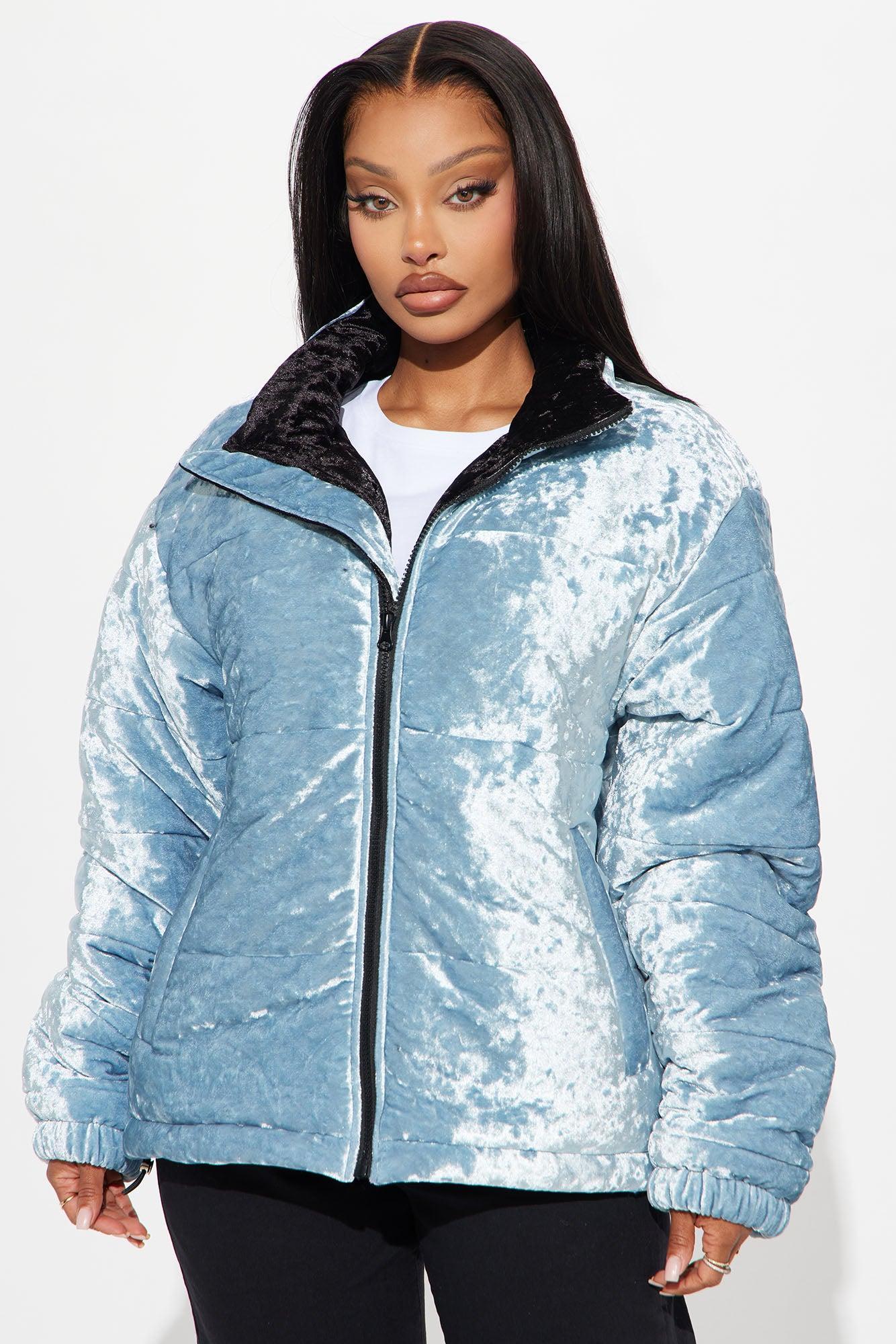Jasmine Puffer Jacket - Light Blue Product Image