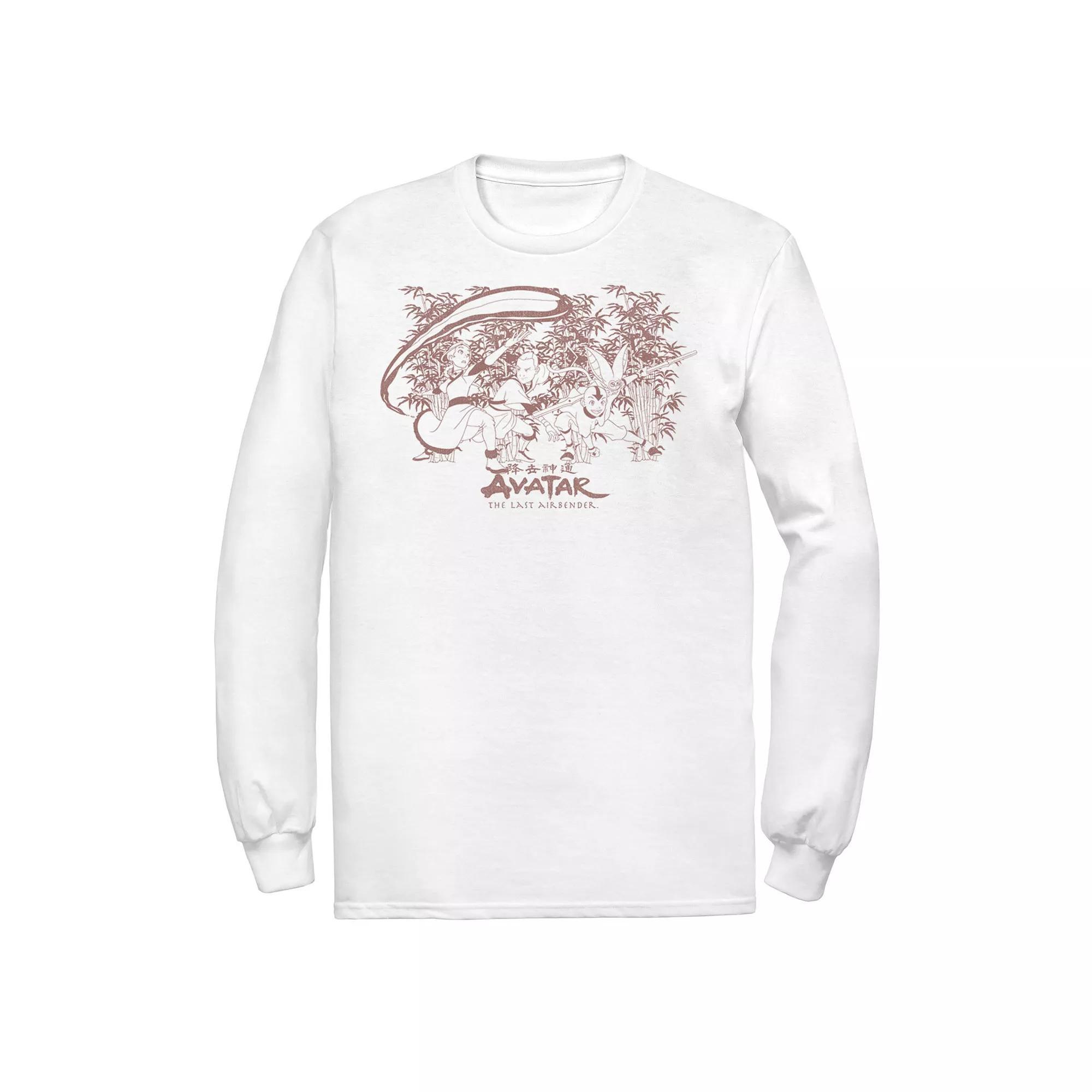 Men's Nickelodeon Avatar: The Last Airbender Group Action Pose Tee, Size: Medium, White Product Image