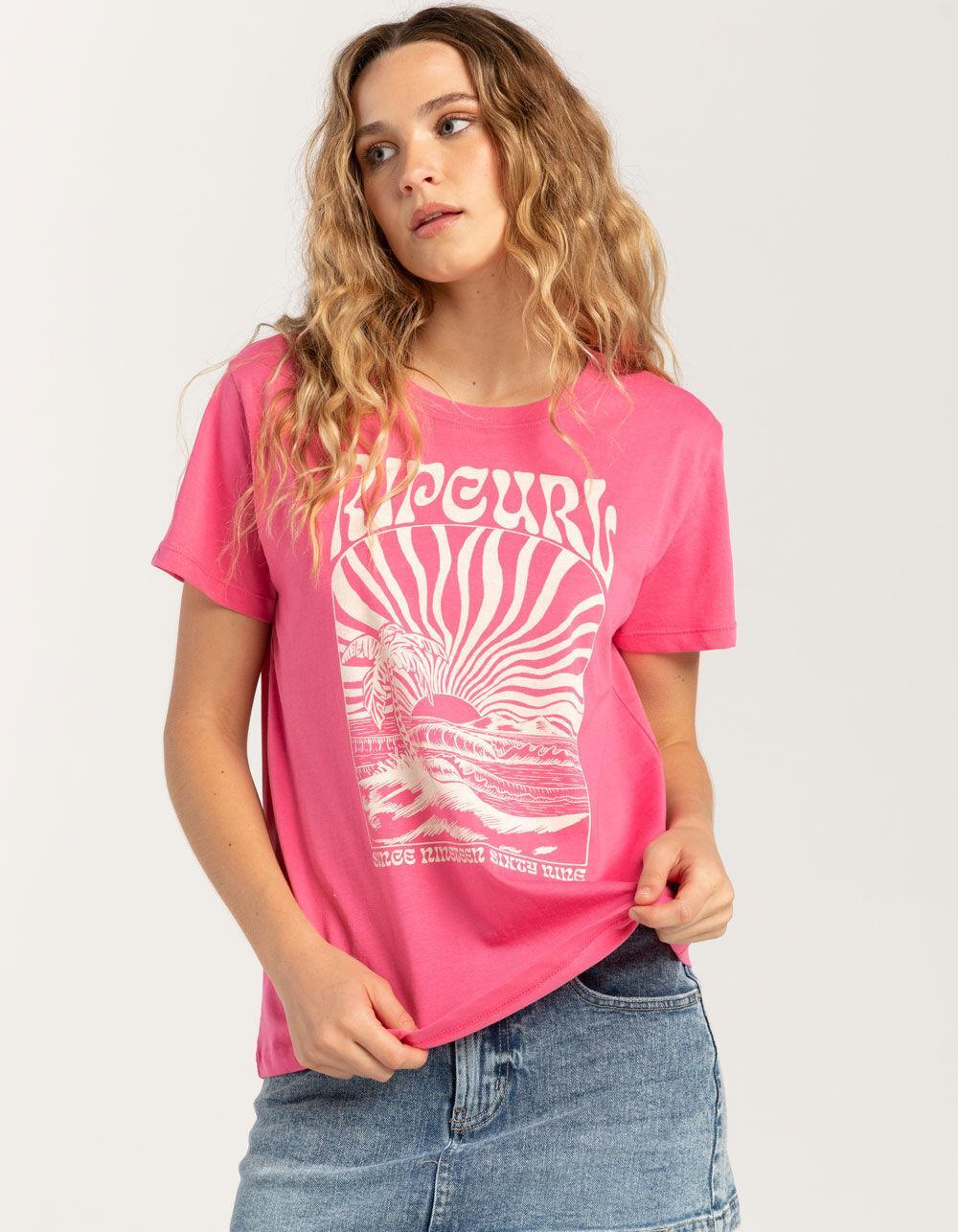 RIP CURL Heatwave Womens Tee - HOT PINK Product Image