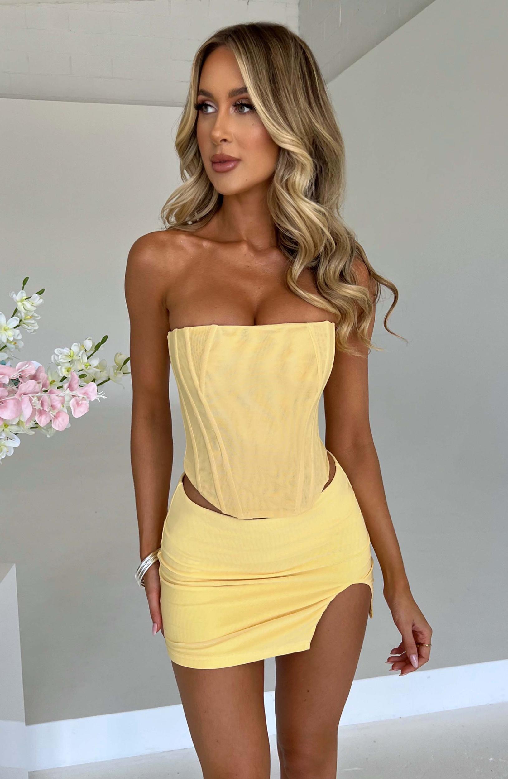 Alina Mini Skirt - White Product Image
