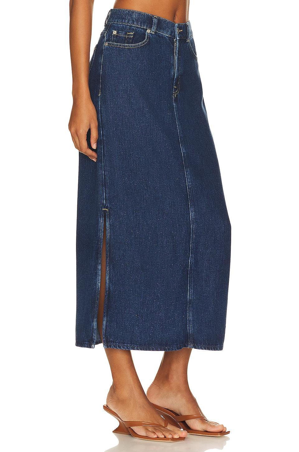 Maxi Denim Skirt 7 For All Mankind Product Image