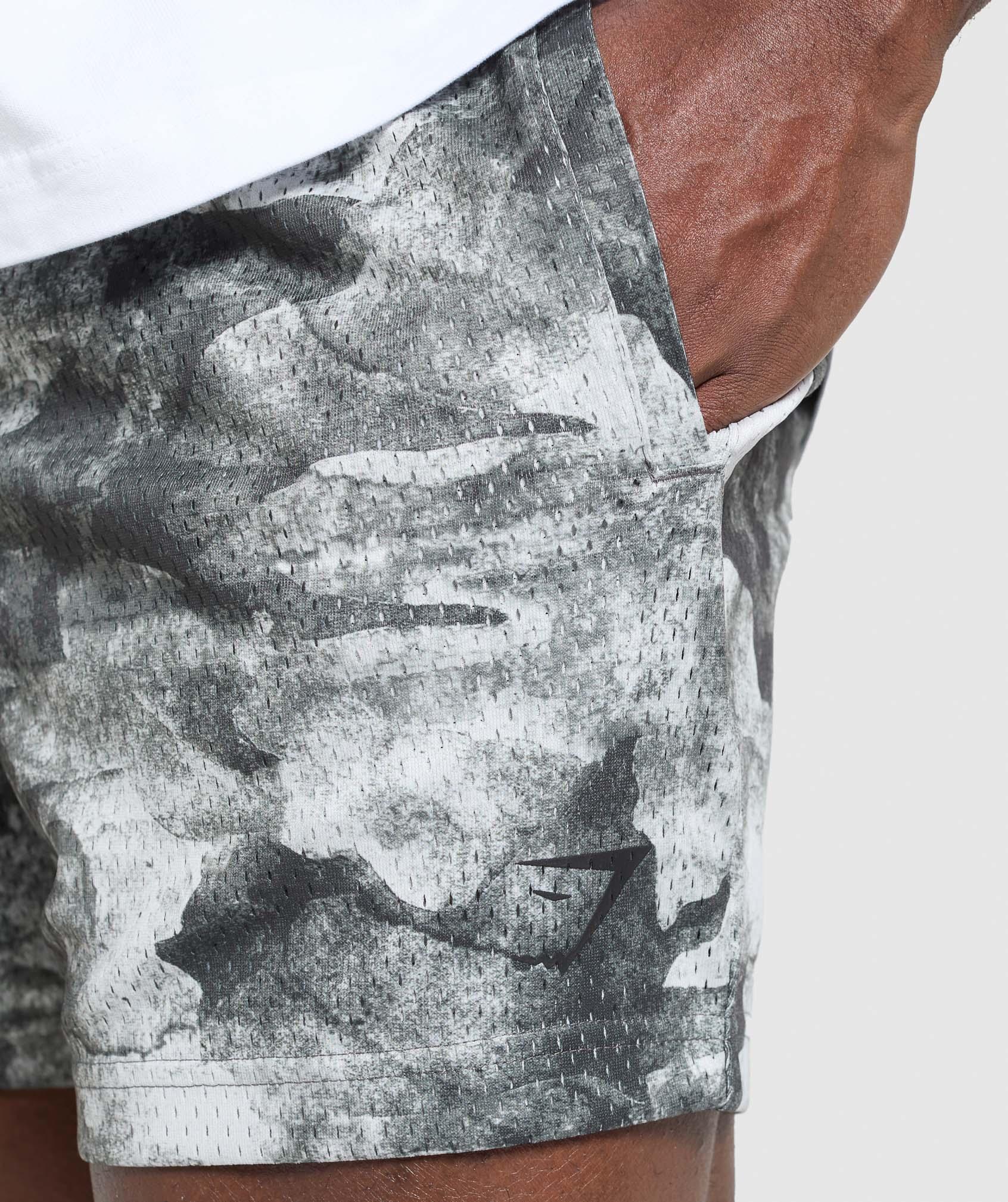 Gymshark Lifting Mesh 5" Shorts - Metal Grey Male Product Image