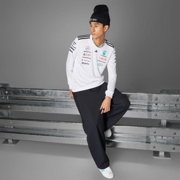 adidas MERCEDES - AMG PETRONAS FORMULA ONE TEAM DRIVER JERSEY White L Mens Product Image