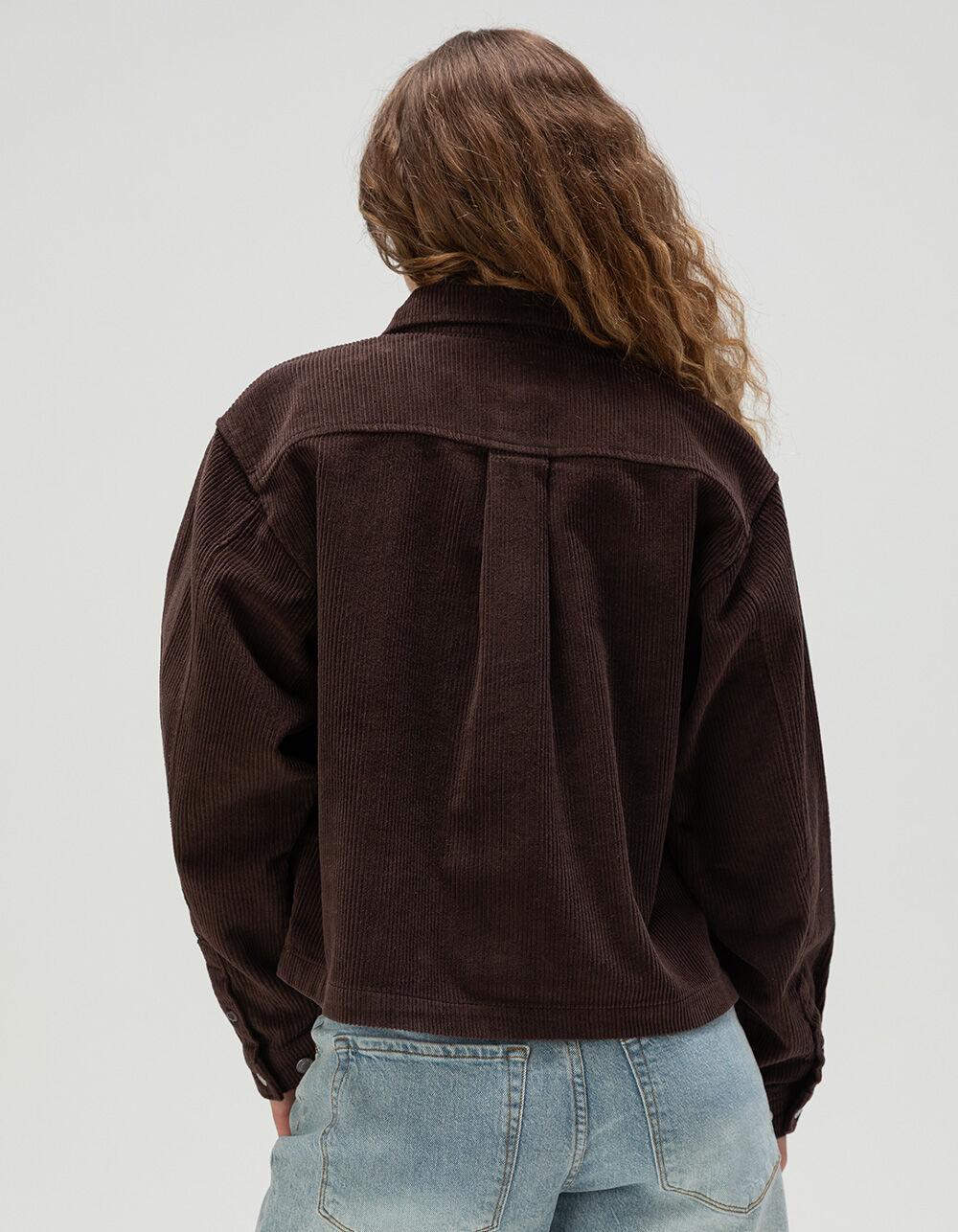 OBEY Marilyn Womens Long Sleeve Corduroy Shirt - JAVA Product Image