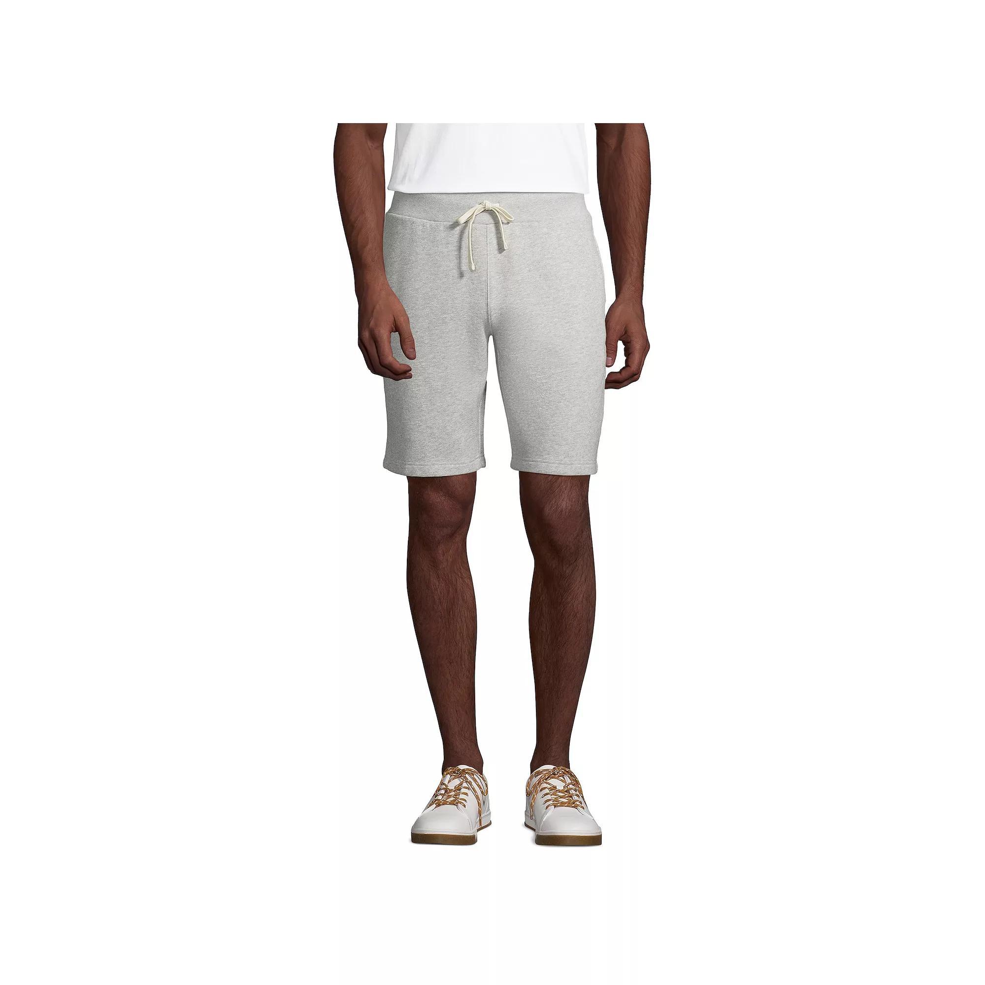 Big & Tall Lands End Serious Sweats Shorts, Mens Gray Grey Product Image