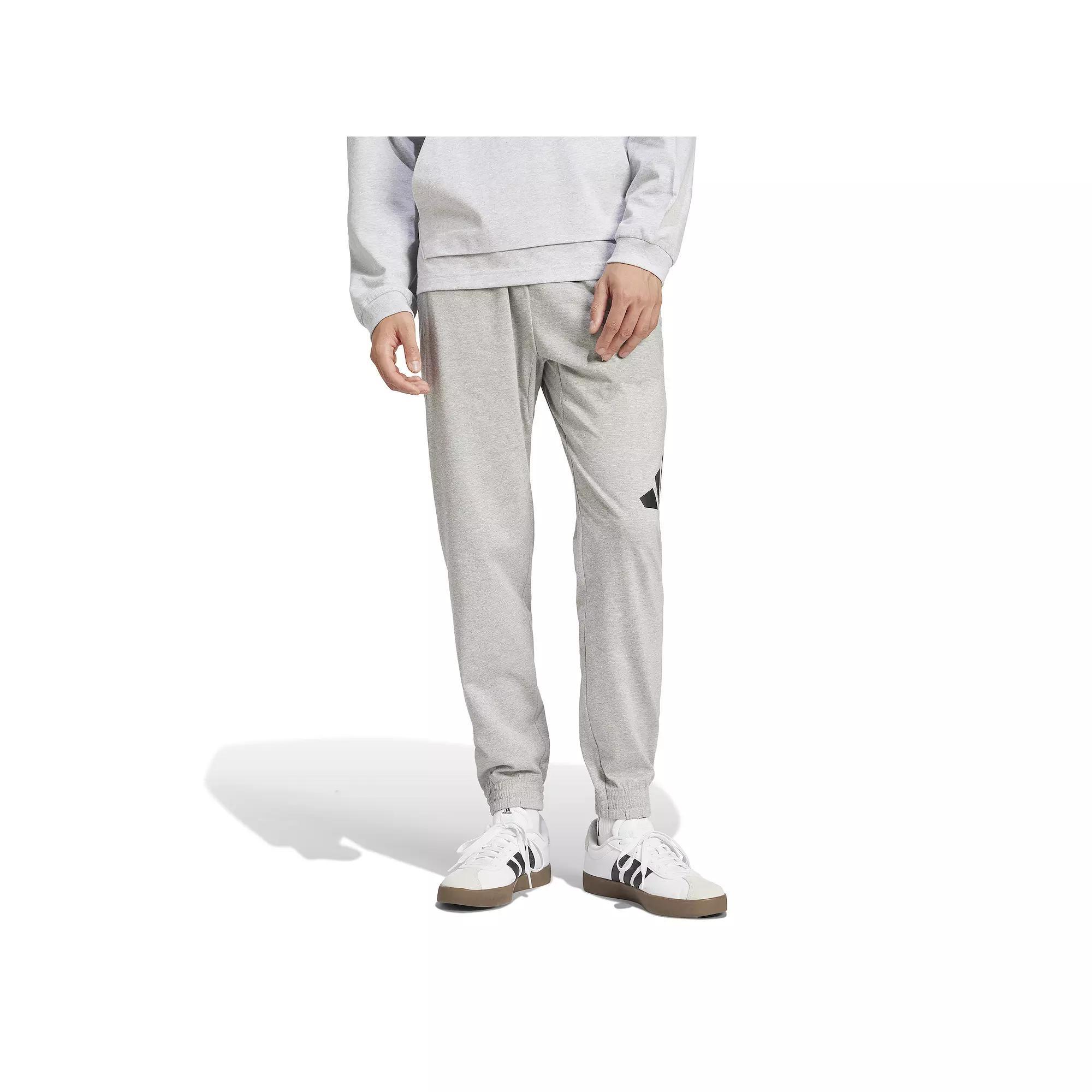 Men's adidas Essentials Big Loo Single Jersey Sportswear Pants, Size: XXL, Medium Grey Grey Product Image