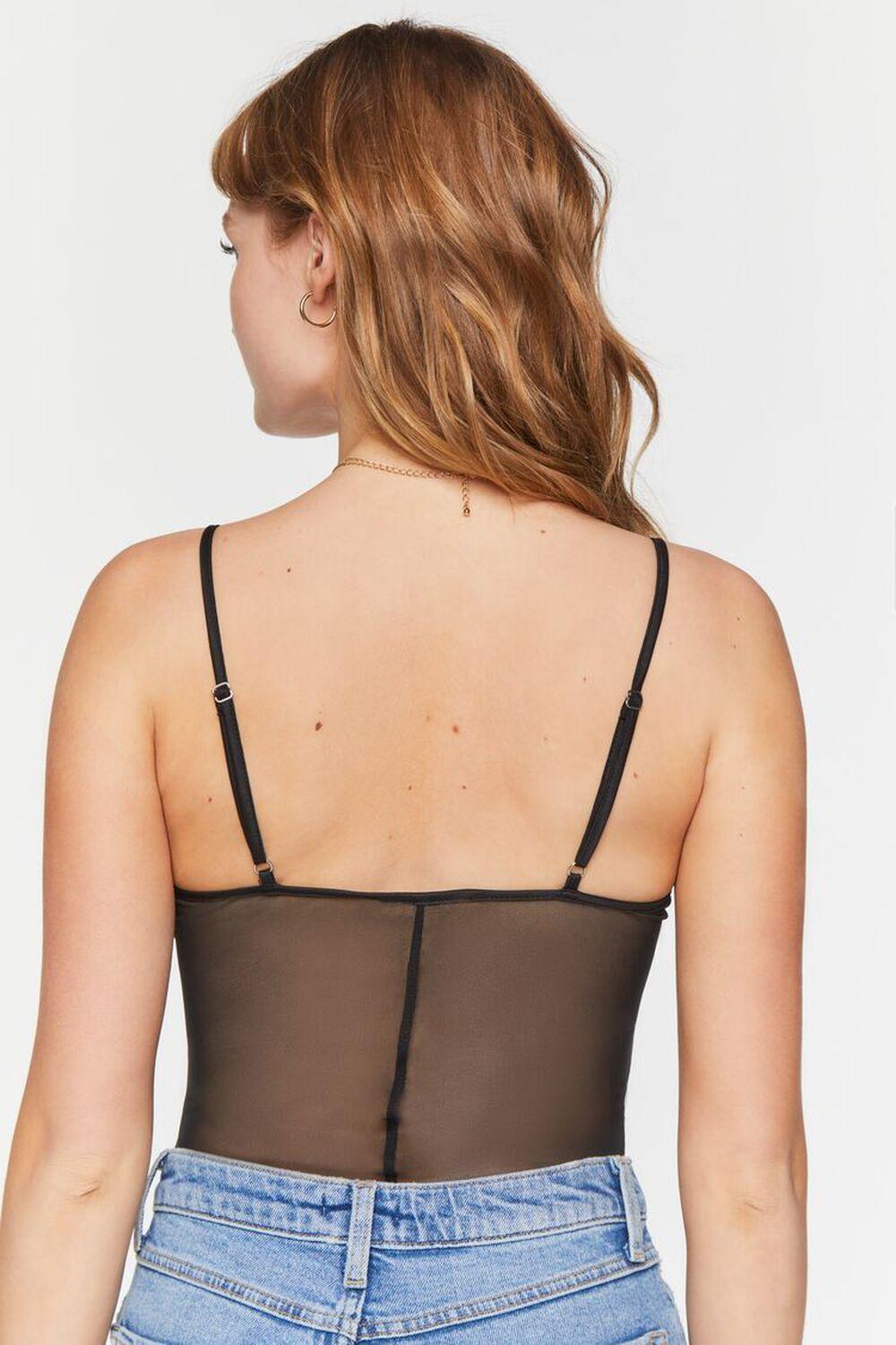 Mesh Eyelash-Lace Cami Bodysuit | Forever 21 Product Image