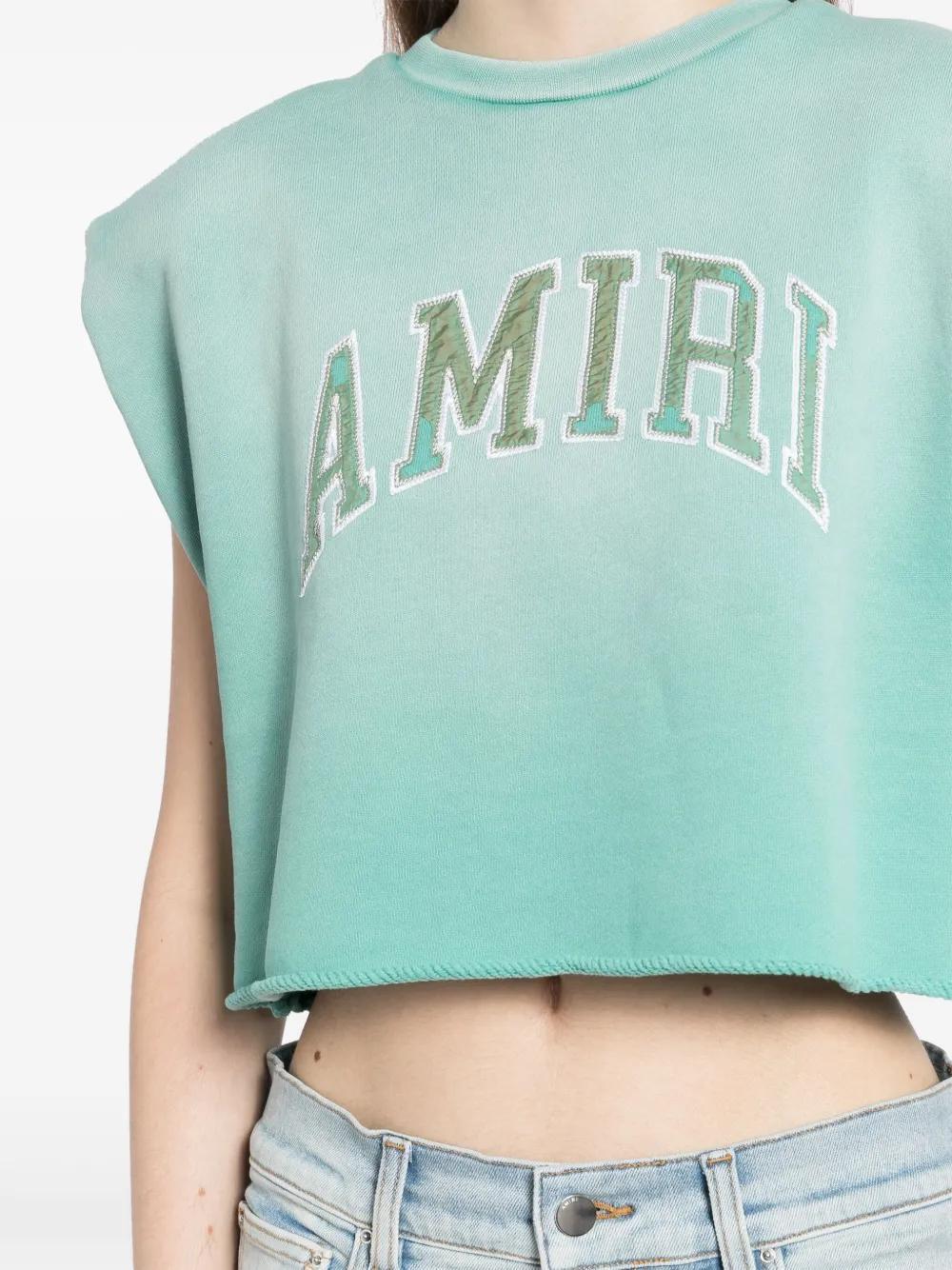 logo-print cropped tank top Product Image