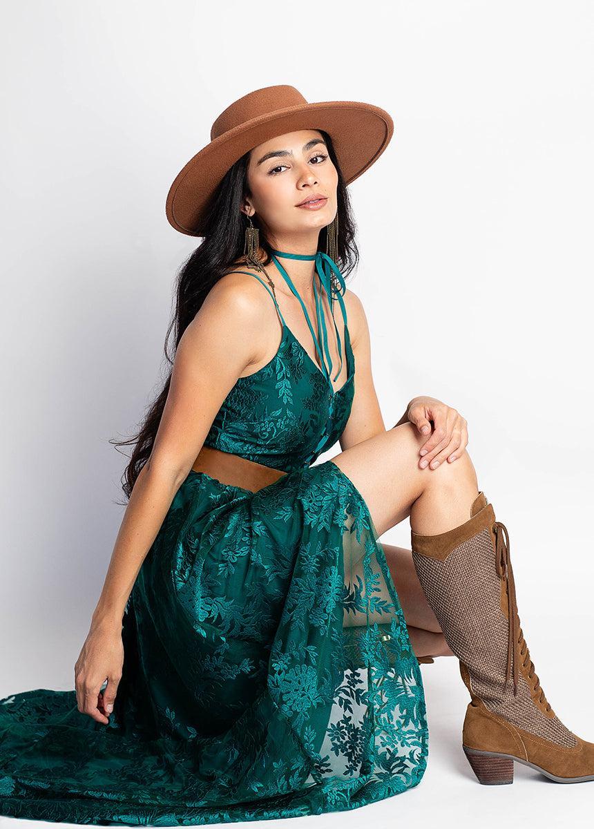 Holli Dress in Ocean Teal Female Product Image