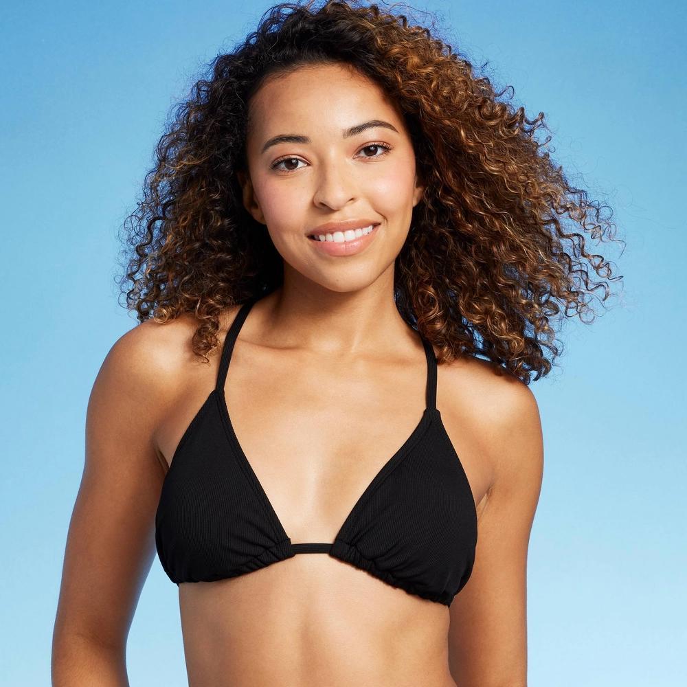Women's Triangle Ribbed Bikini Top - Shade & Shore™ Product Image