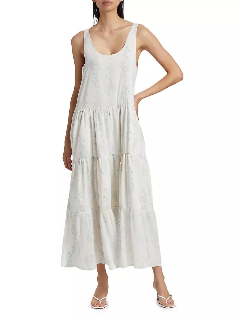 Floral Tiered Swing Maxi Dress Product Image