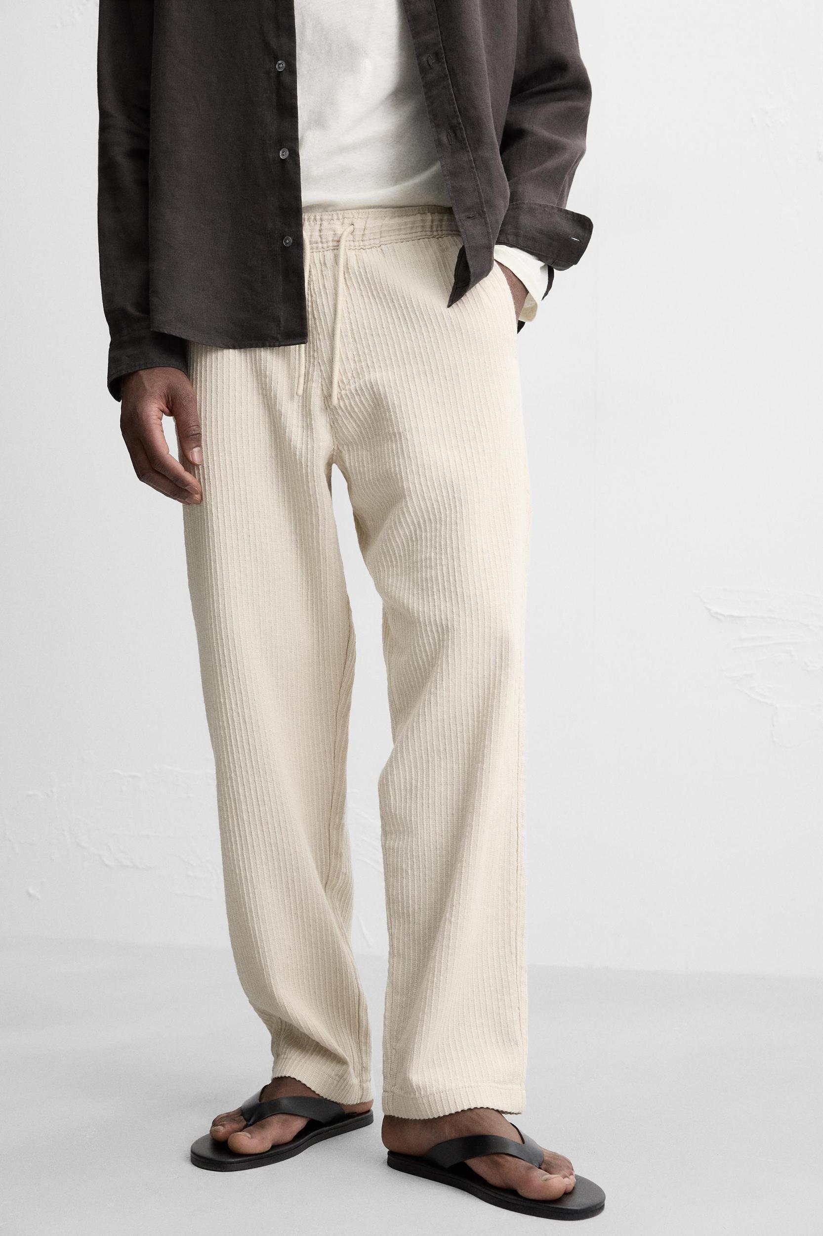 STRIPED JACQUARD PANTS Product Image