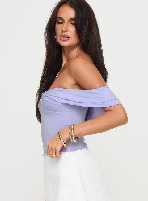 Flutter & Frills Top Lilac Product Image