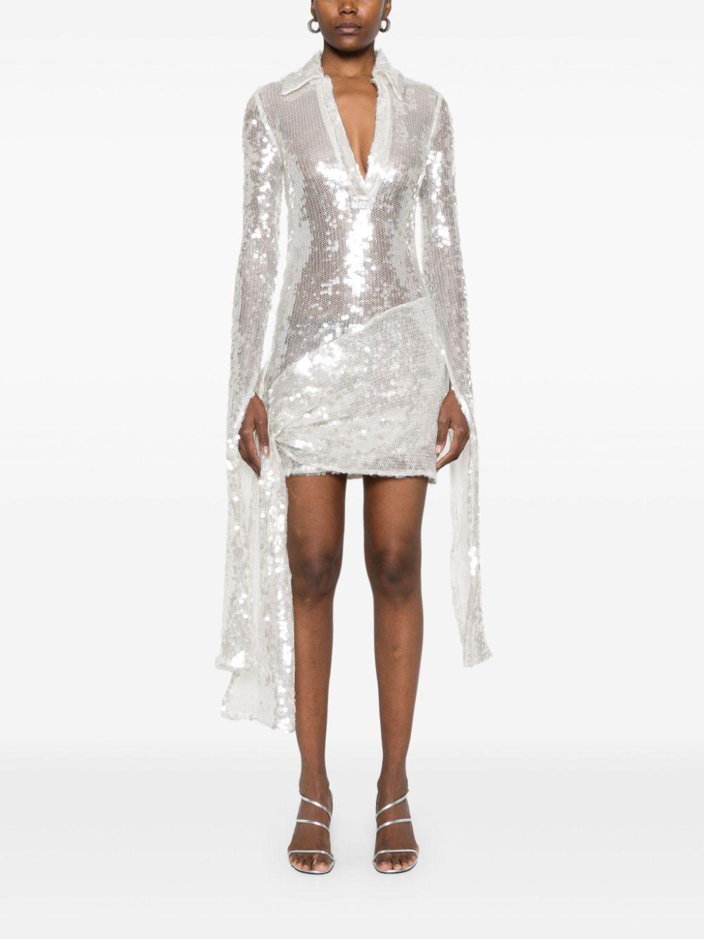 knotted sequinned mini dress Product Image